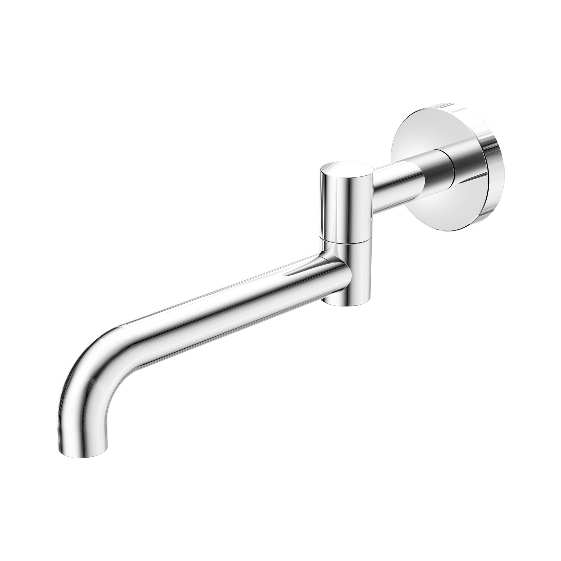 Nero Mecca Wall Mounted Swivel Bath Spout Only 225mm II, Chrome