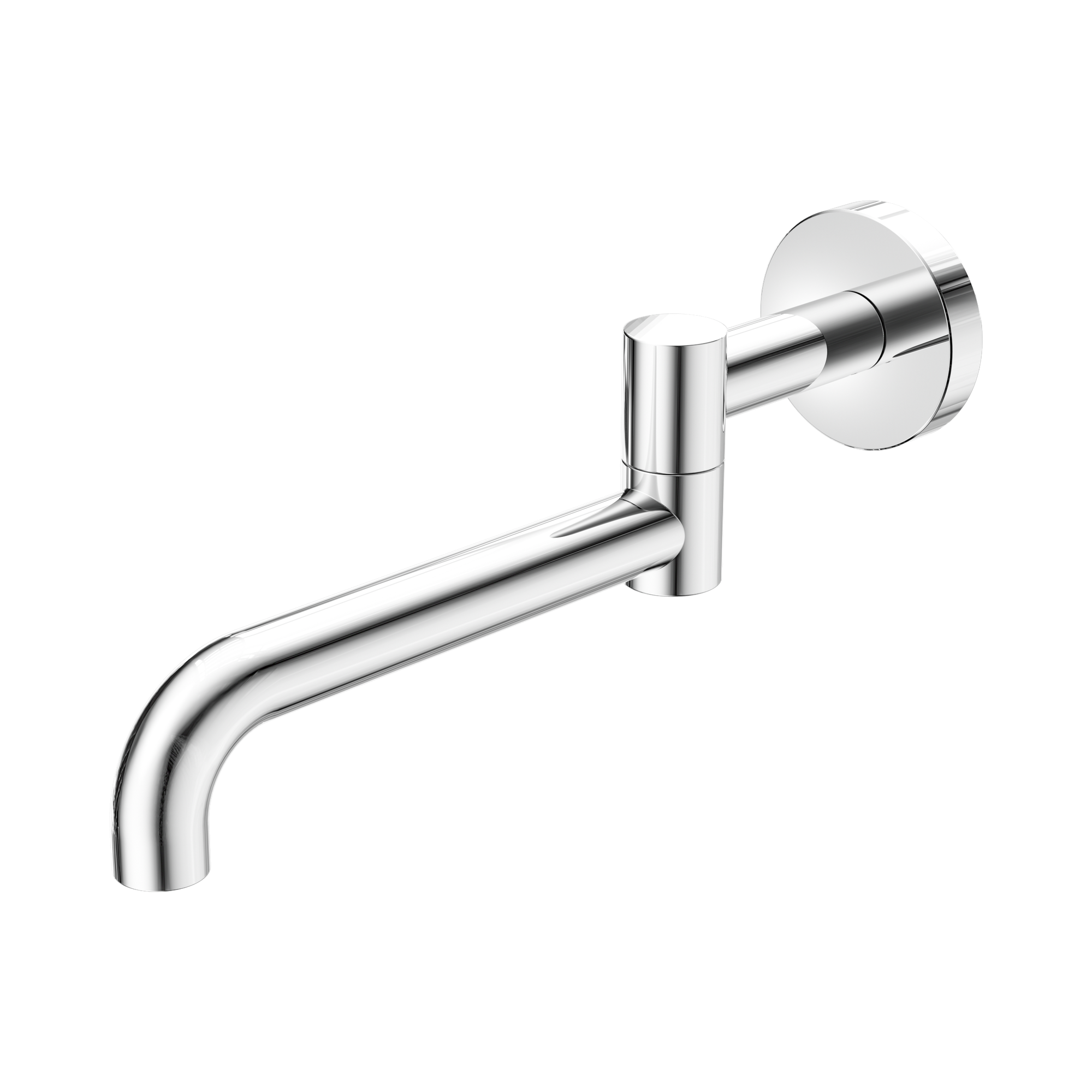 Nero Mecca Wall Mounted Swivel Bath Spout Only 225mm II, Chrome