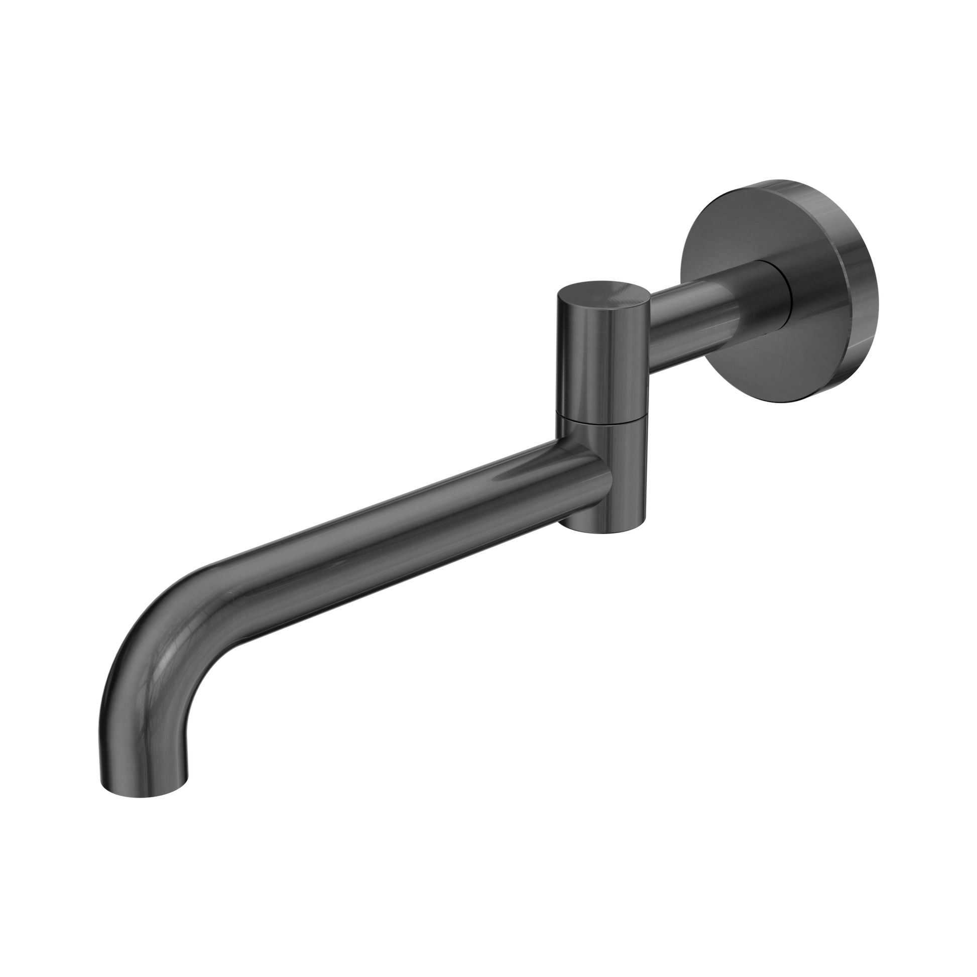 Nero Mecca Wall Mounted Swivel Bath Spout Only 225mm II, Gun Metal
