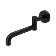 Nero Mecca Wall Mounted Swivel Bath Spout Only 225mm II, Matte Black