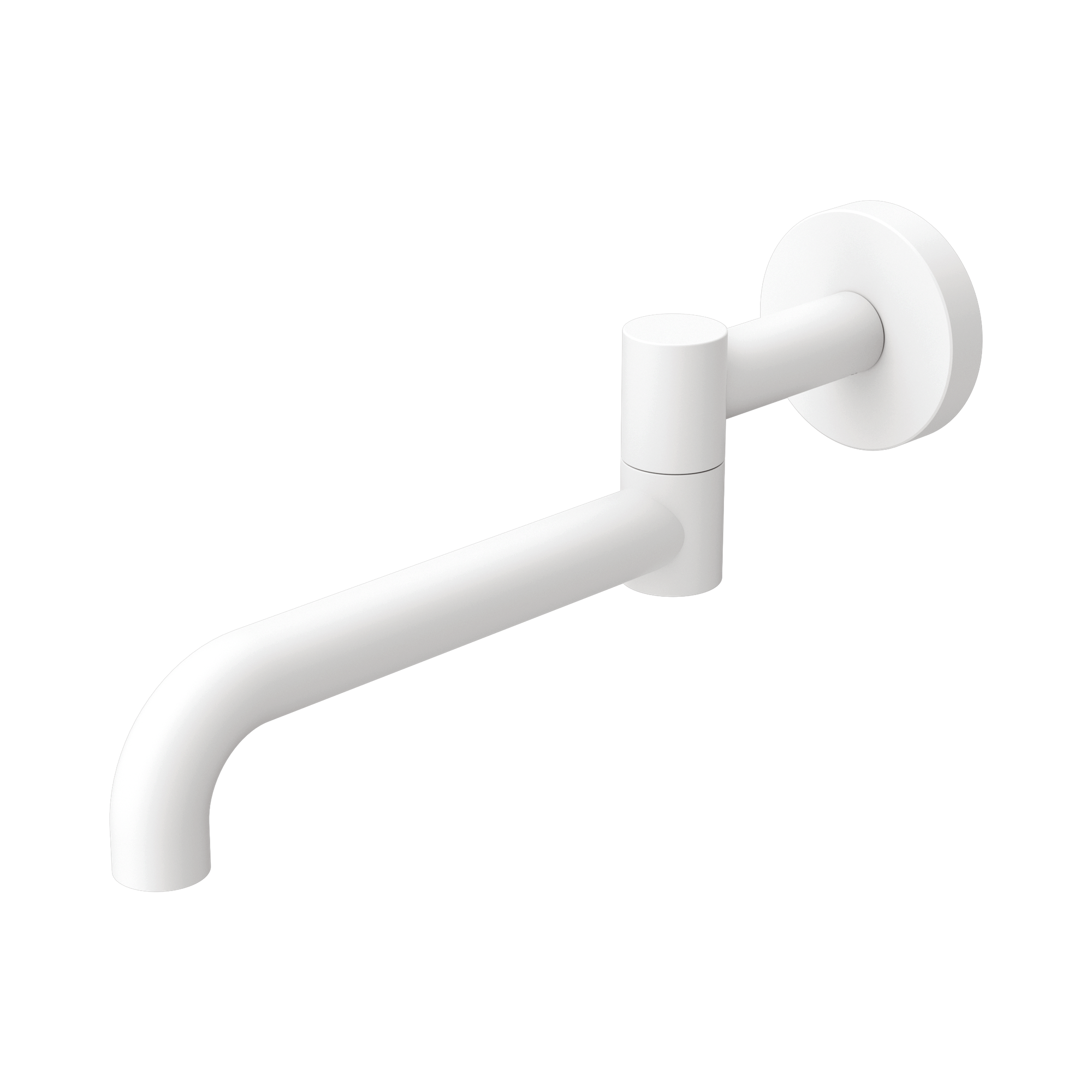 Nero Mecca Wall Mounted Swivel Bath Spout Only 225mm II, Matte White