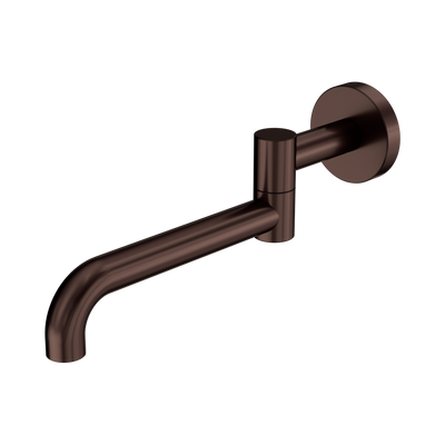 Nero Mecca Wall Mounted Swivel Bath Spout Only 225mm II, Rome Bronze