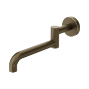 Nero Mecca Wall Mounted Swivel Bath Spout Only 225mm II, Tumbled Antique Brass