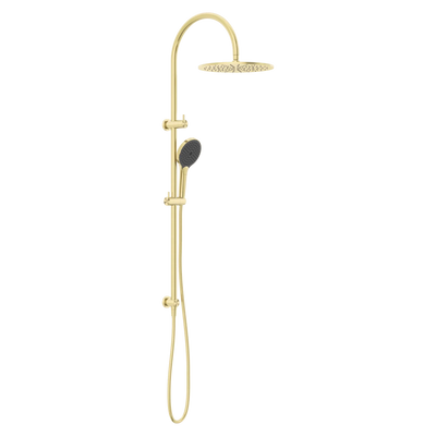 Nero Mecca Twin Shower With Air Shower II, Brushed Gold