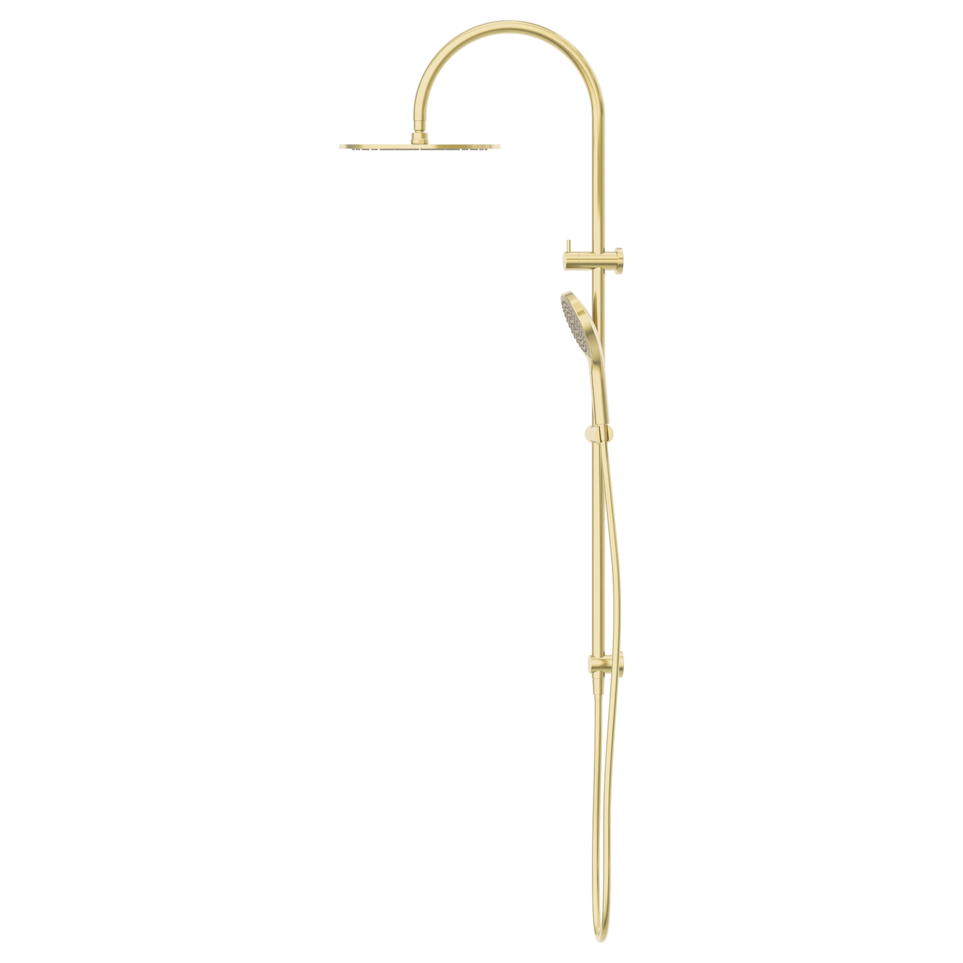 Nero Mecca Twin Shower With Air Shower II, Brushed Gold