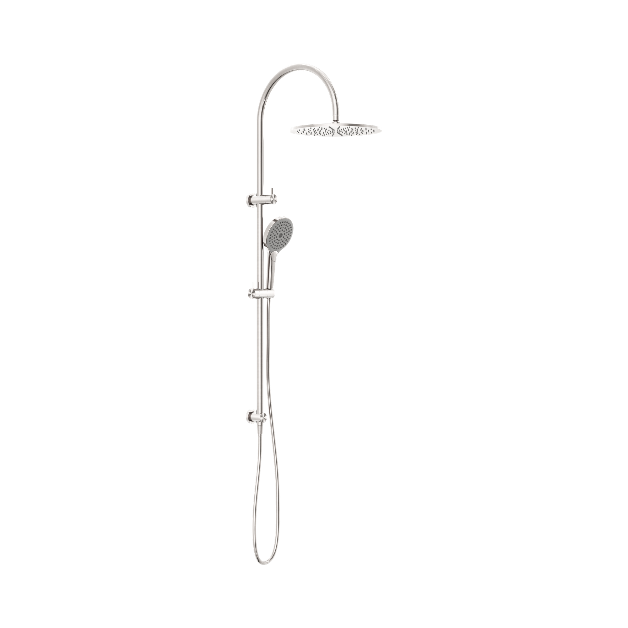 Nero Mecca Twin Shower With Air Shower II, Brushed Nickel