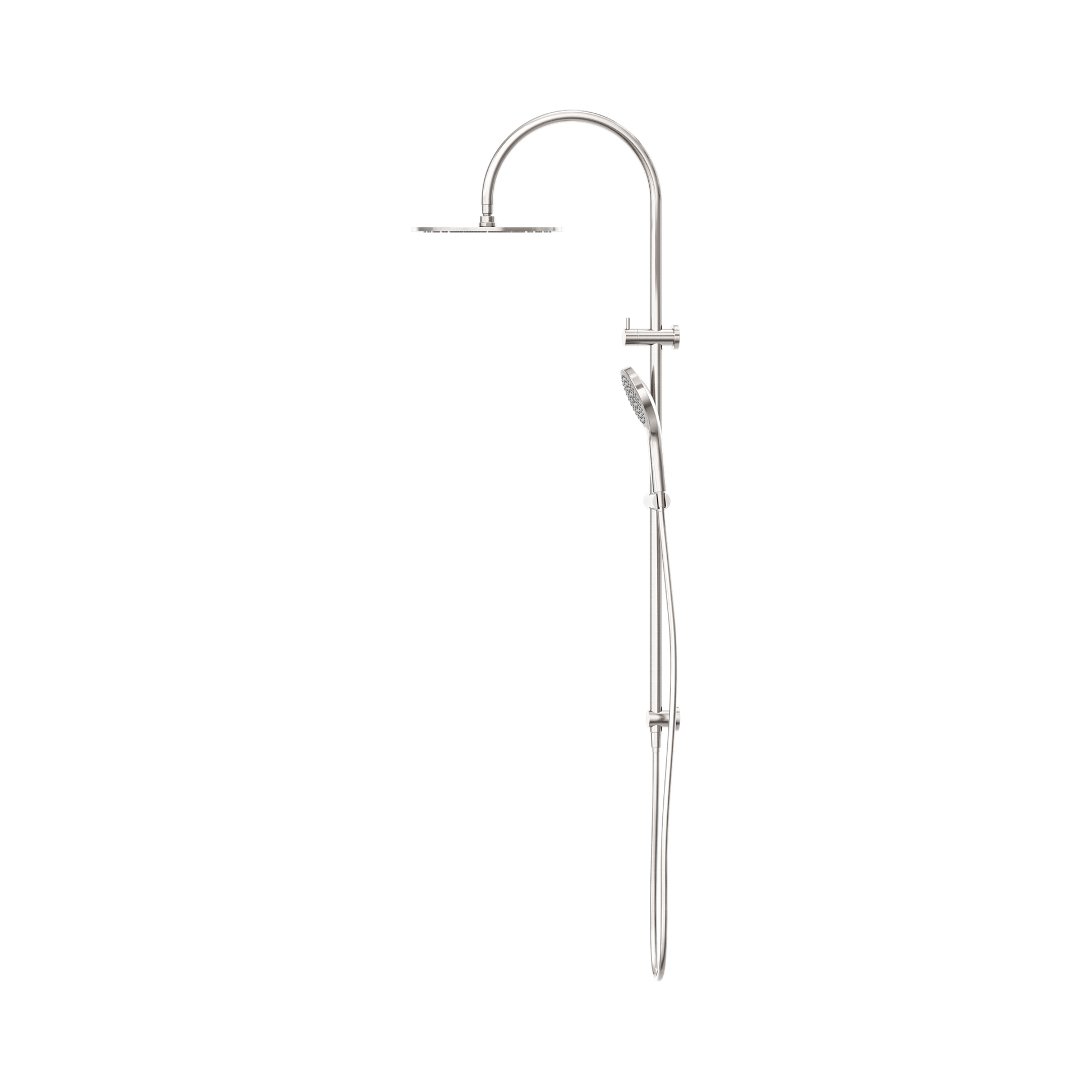 Nero Mecca Twin Shower With Air Shower II, Brushed Nickel