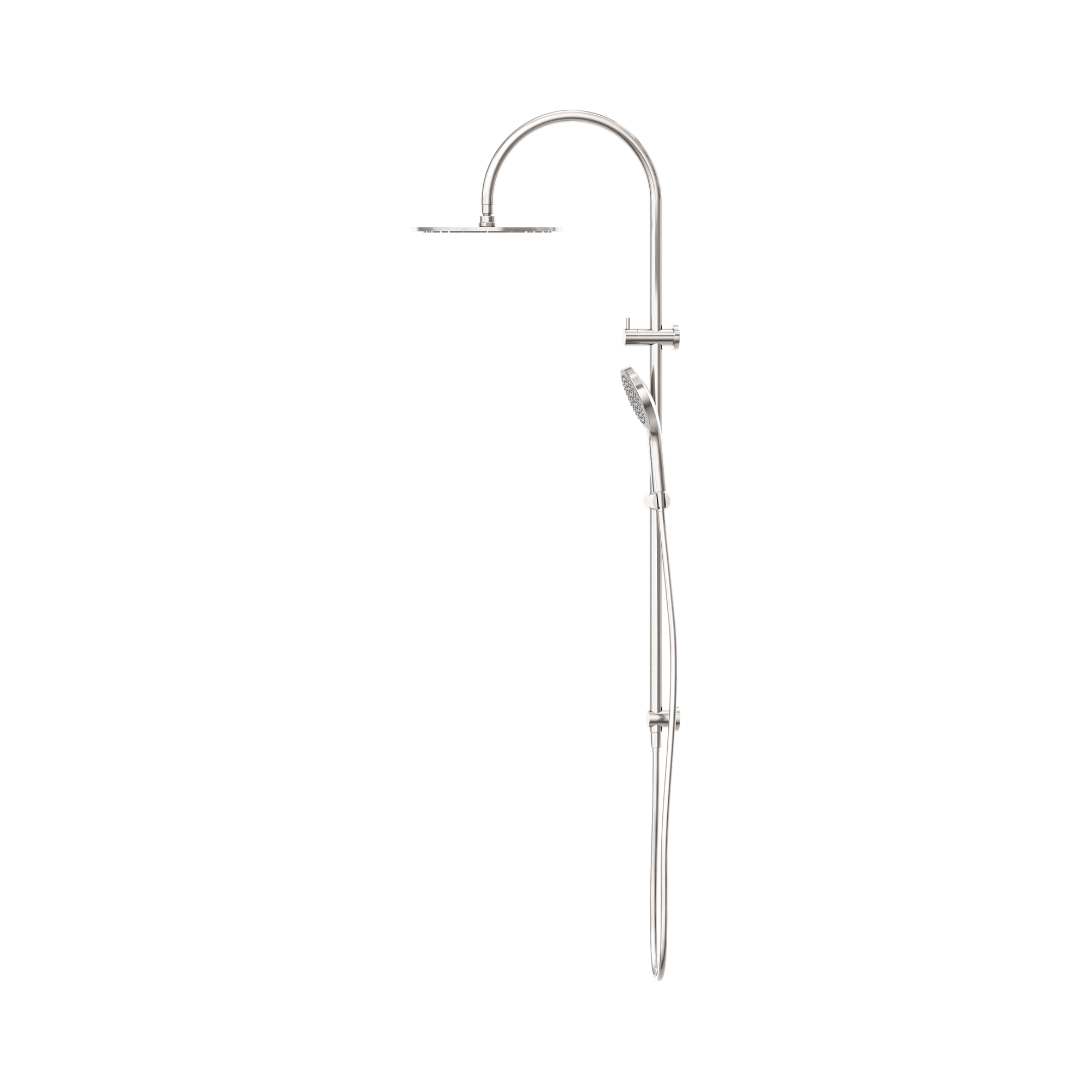 Nero Mecca Twin Shower With Air Shower II, Brushed Nickel