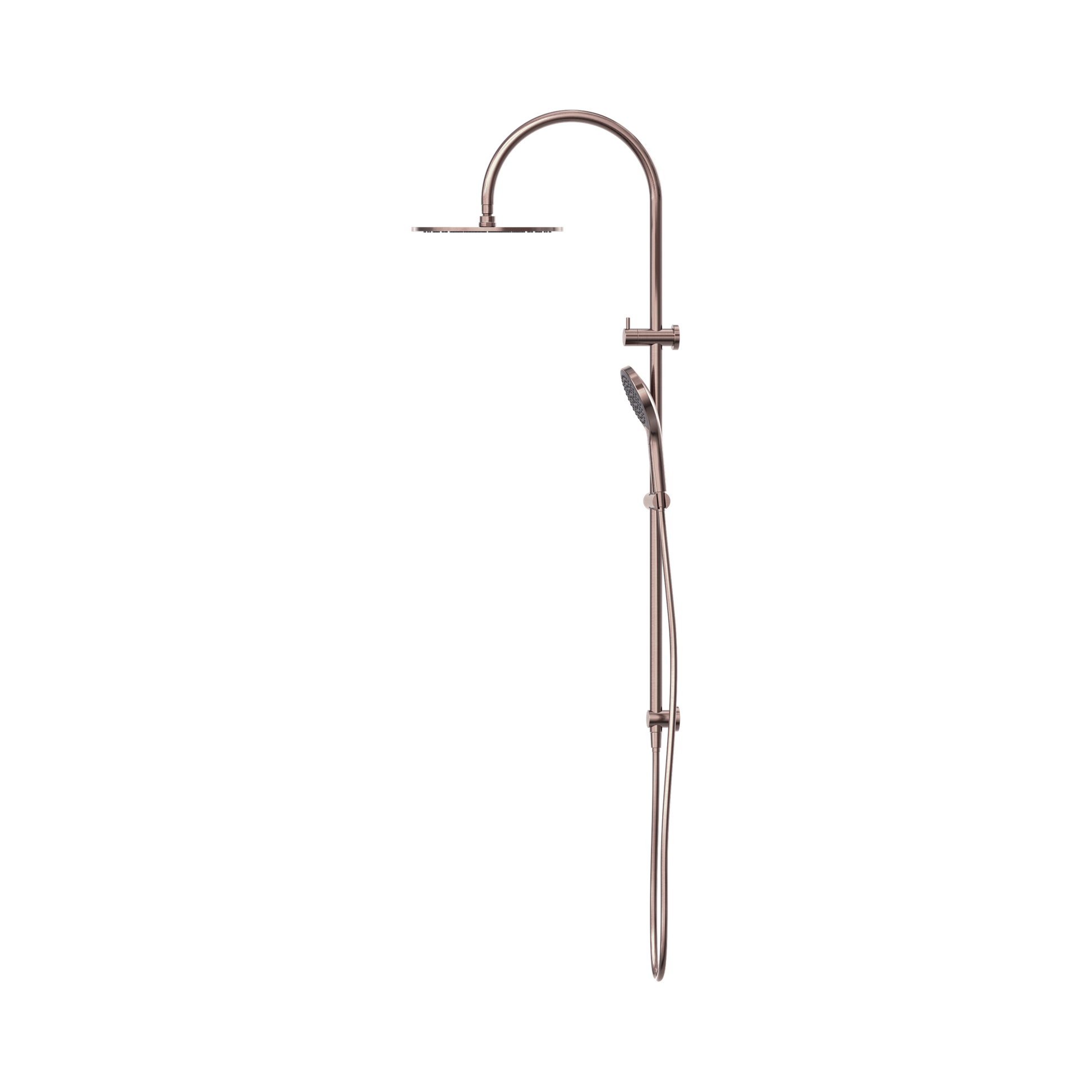 Nero Mecca Twin Shower With Air Shower II, Brushed Bronze