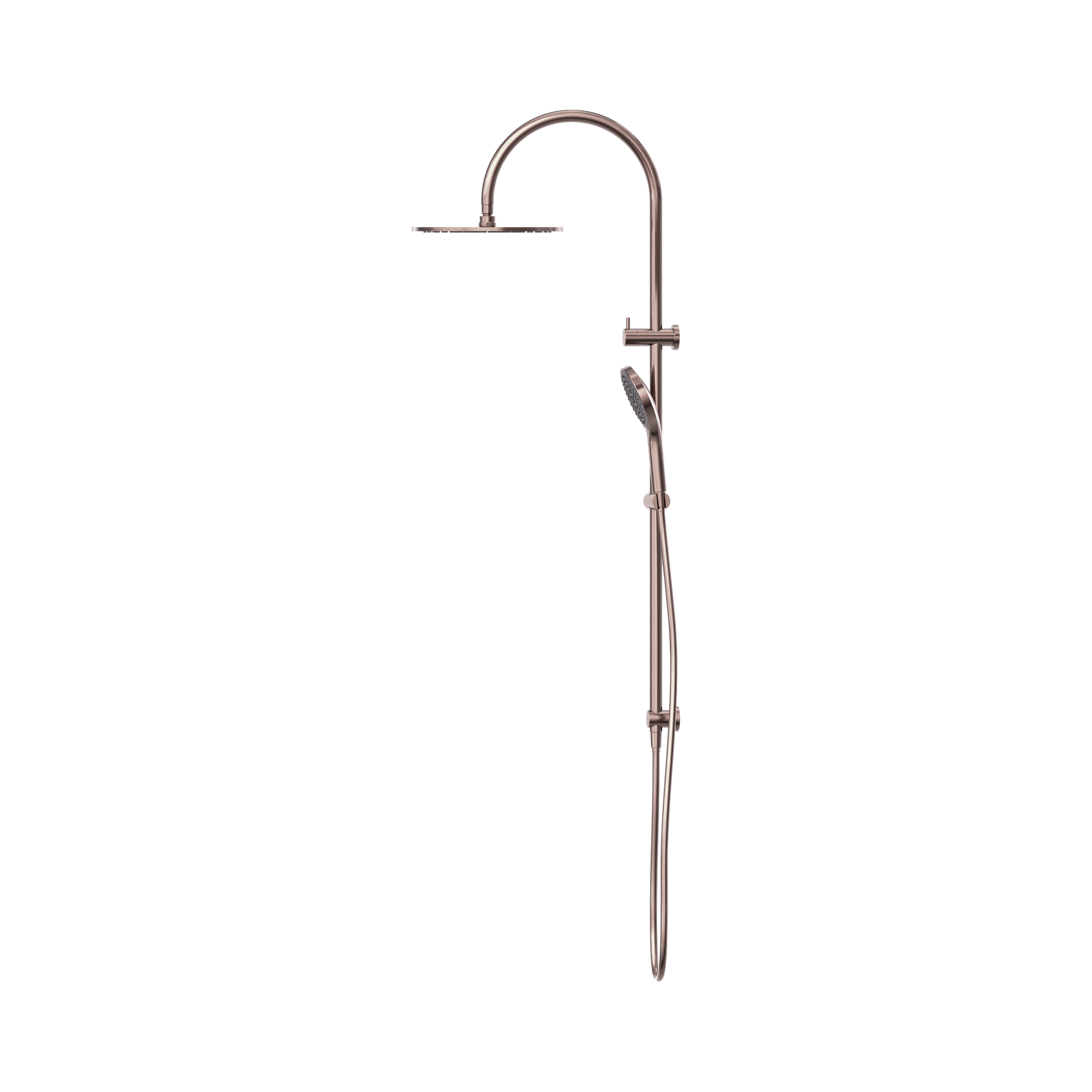 Nero Mecca Twin Shower With Air Shower II, Brushed Bronze
