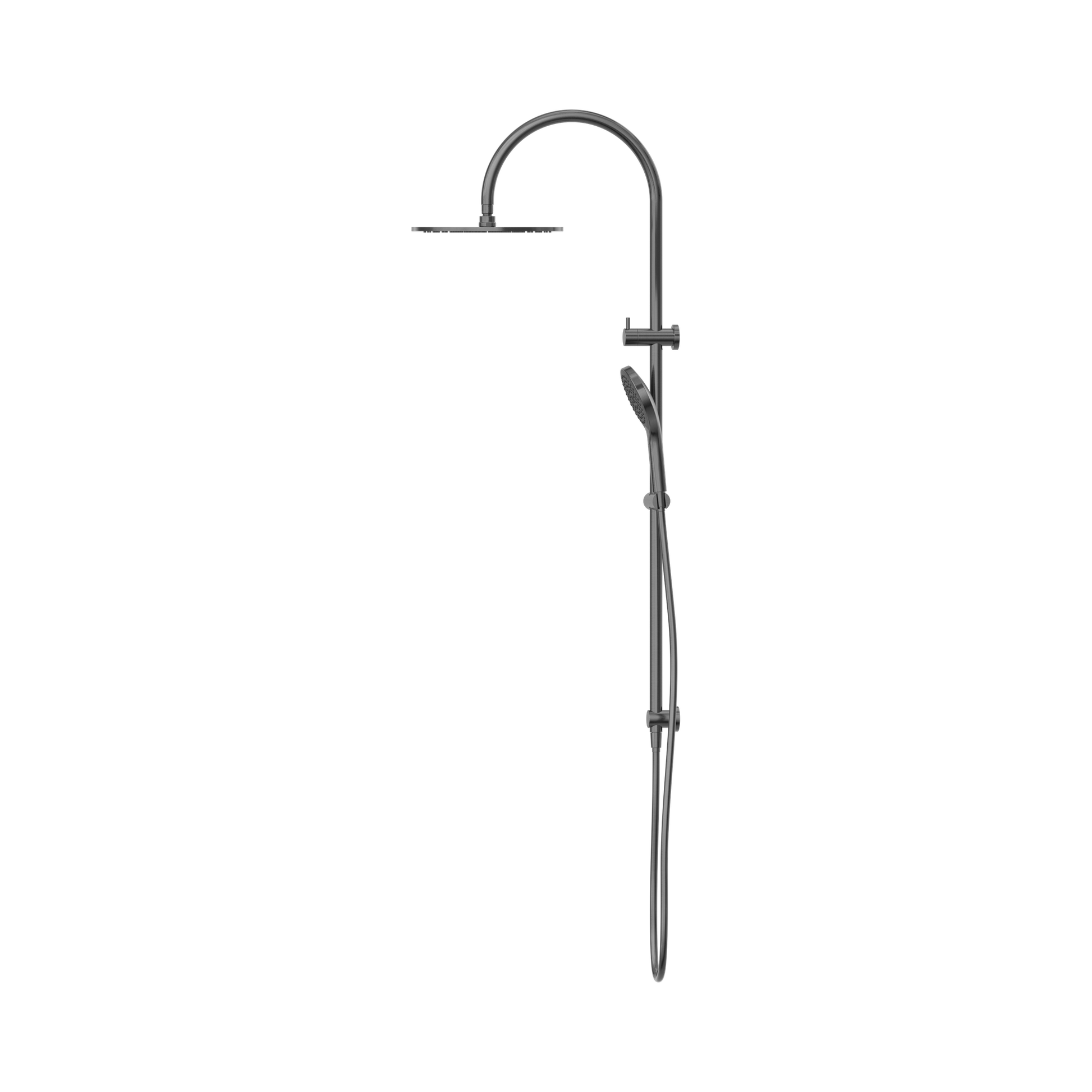 Nero Mecca Twin Shower With Air Shower II, Gun Metal