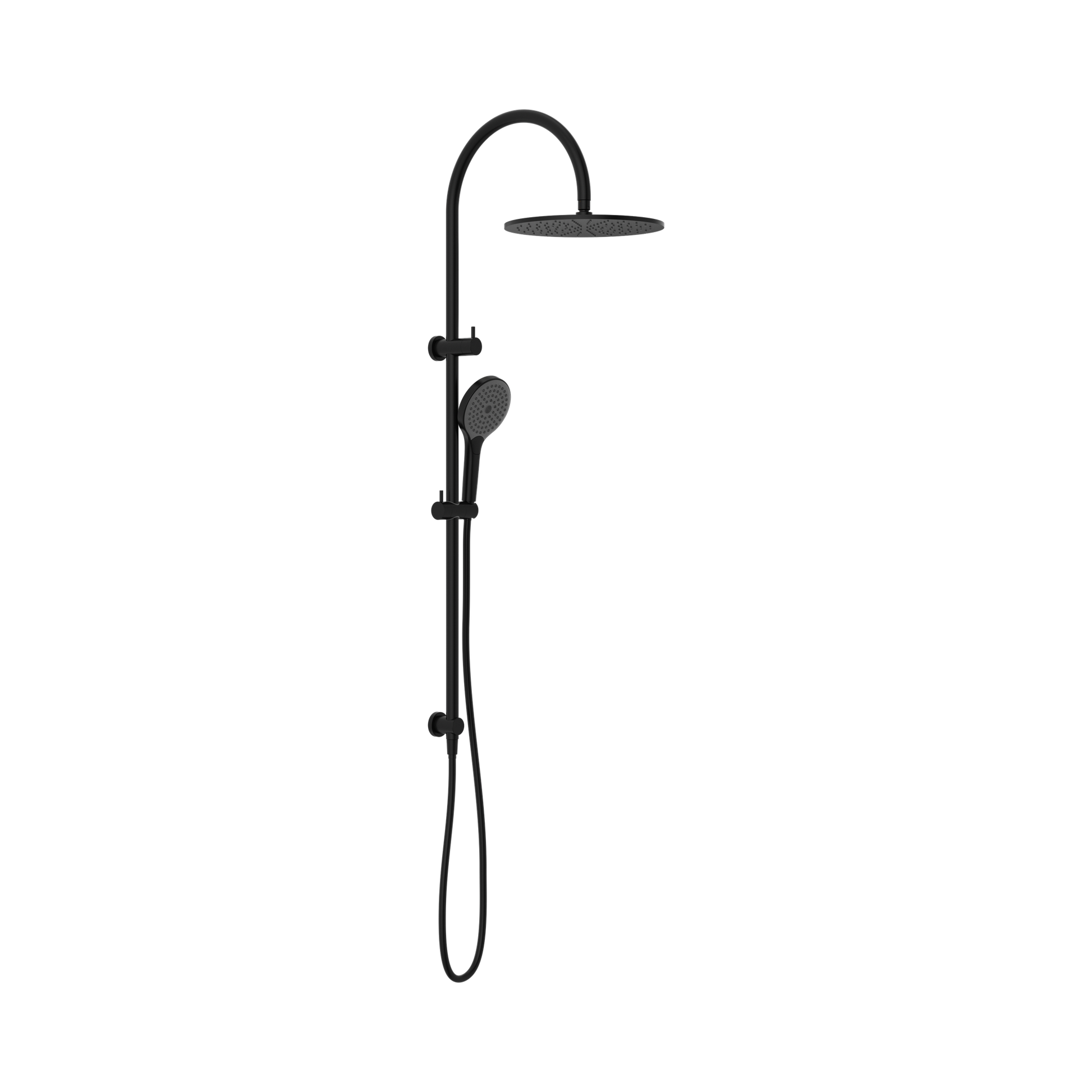 Nero Mecca Twin Shower With Air Shower II, Matte Black