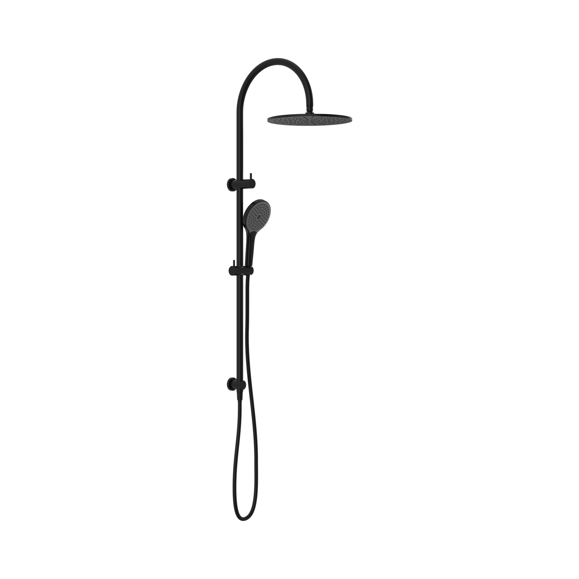 Nero Mecca Twin Shower With Air Shower II, Matte Black