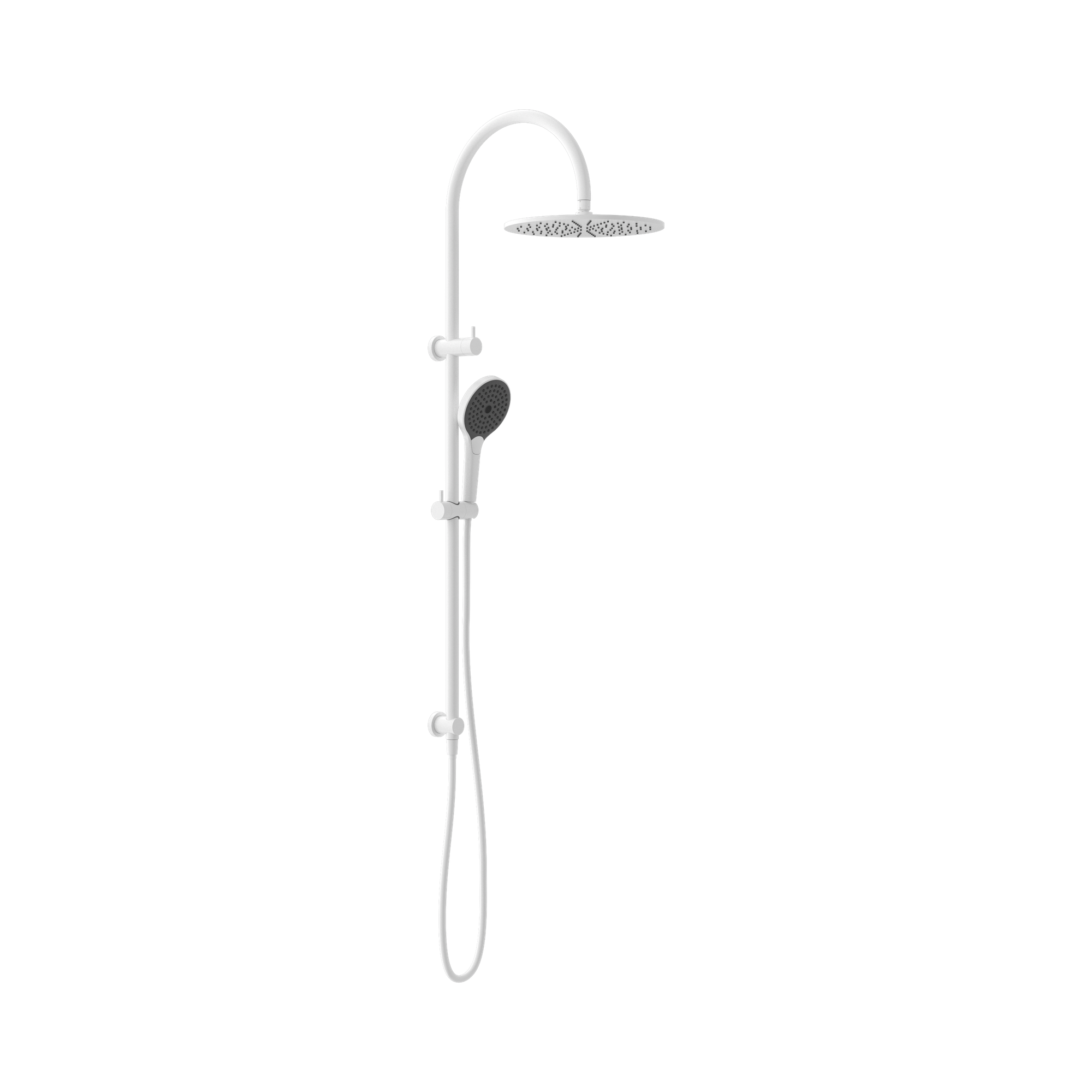 Nero Mecca Twin Shower With Air Shower II, Matte White
