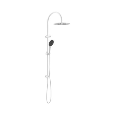 Nero Mecca Twin Shower With Air Shower II, Matte White