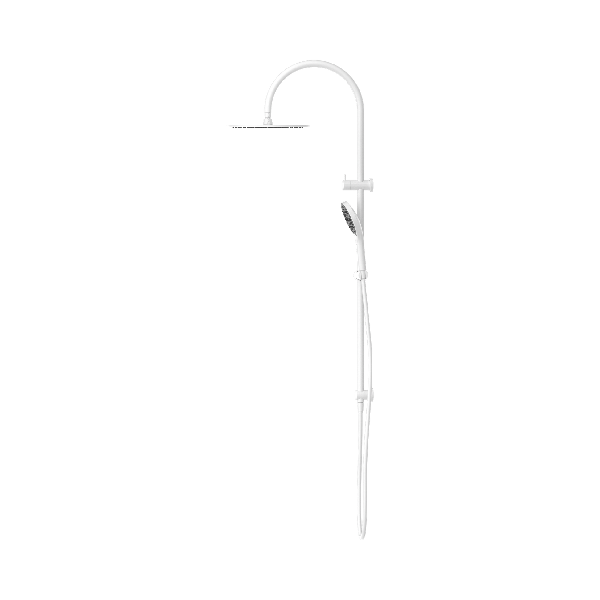 Nero Mecca Twin Shower With Air Shower II, Matte White