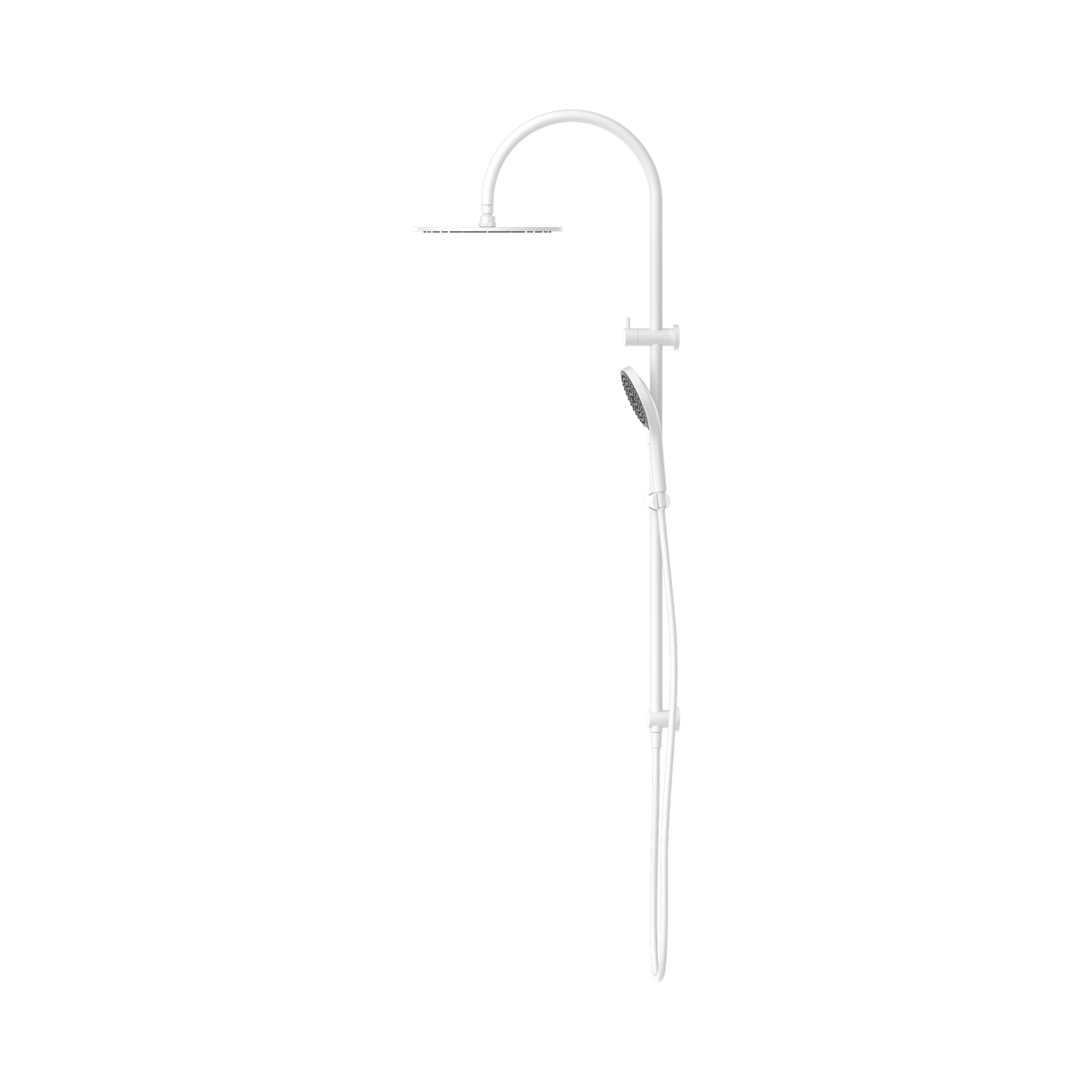 Nero Mecca Twin Shower With Air Shower II, Matte White