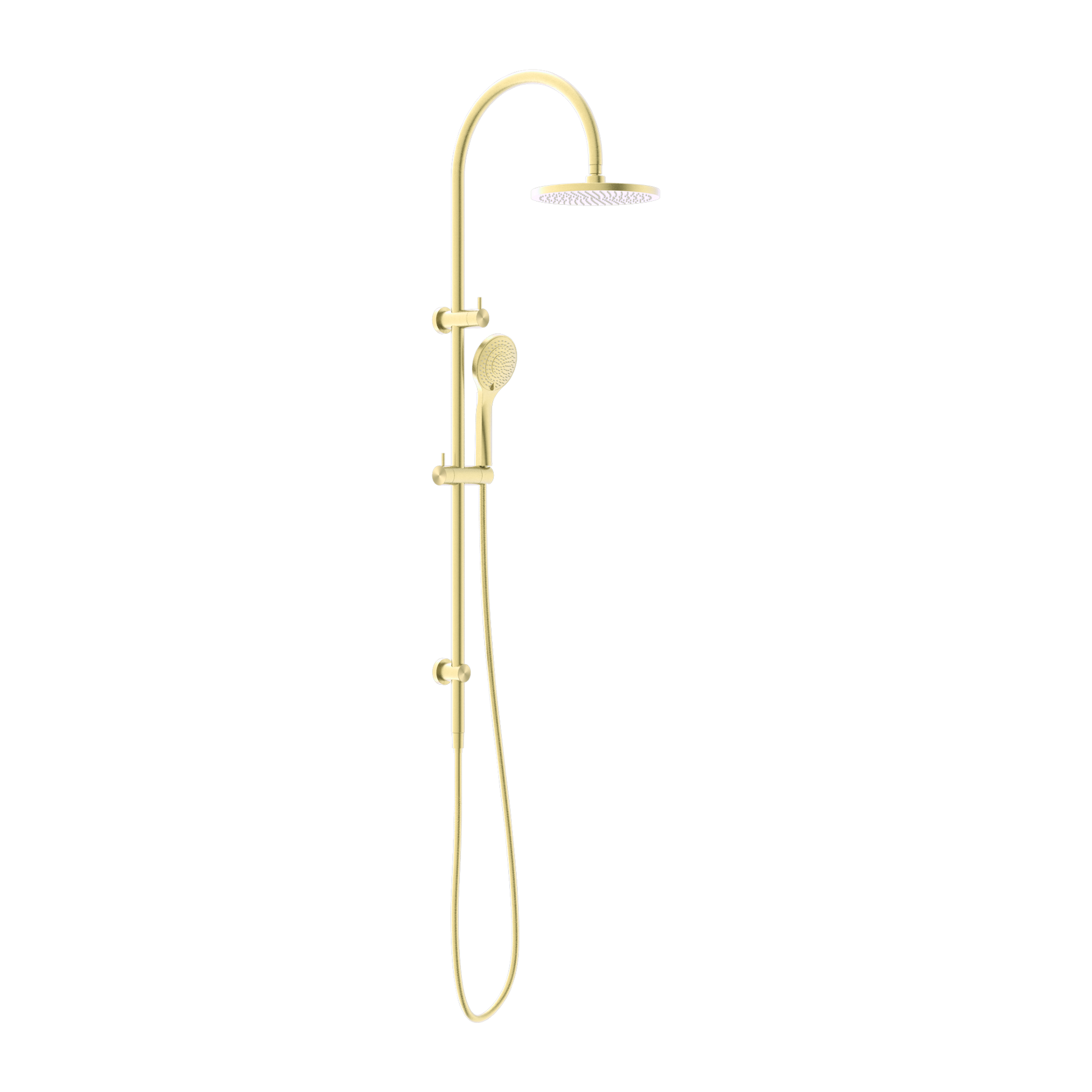 Nero Mecca Twin Shower With Air Shower, Brushed Gold