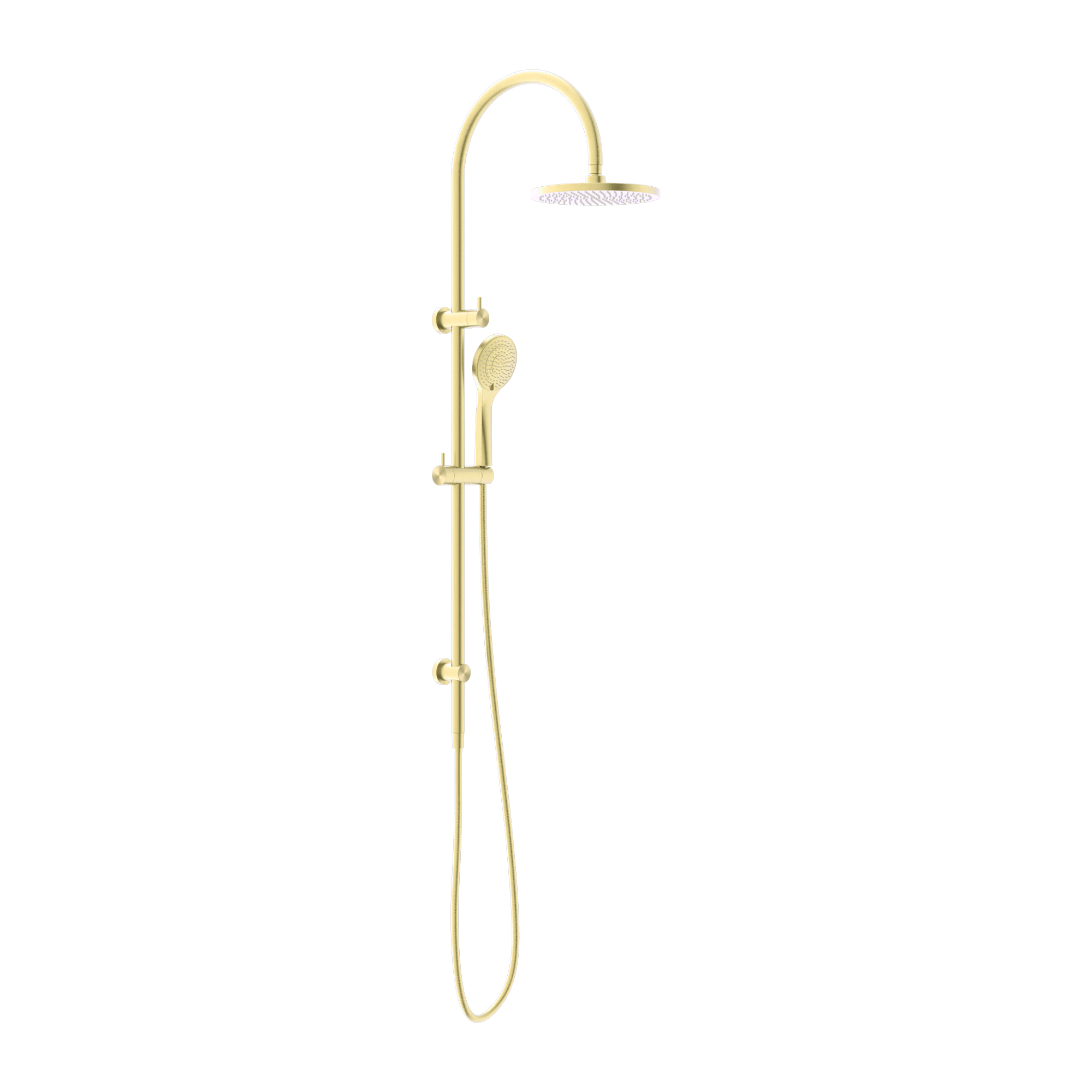 Nero Mecca Twin Shower With Air Shower, Brushed Gold