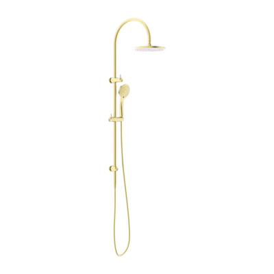 Nero Mecca Twin Shower With Air Shower, Brushed Gold