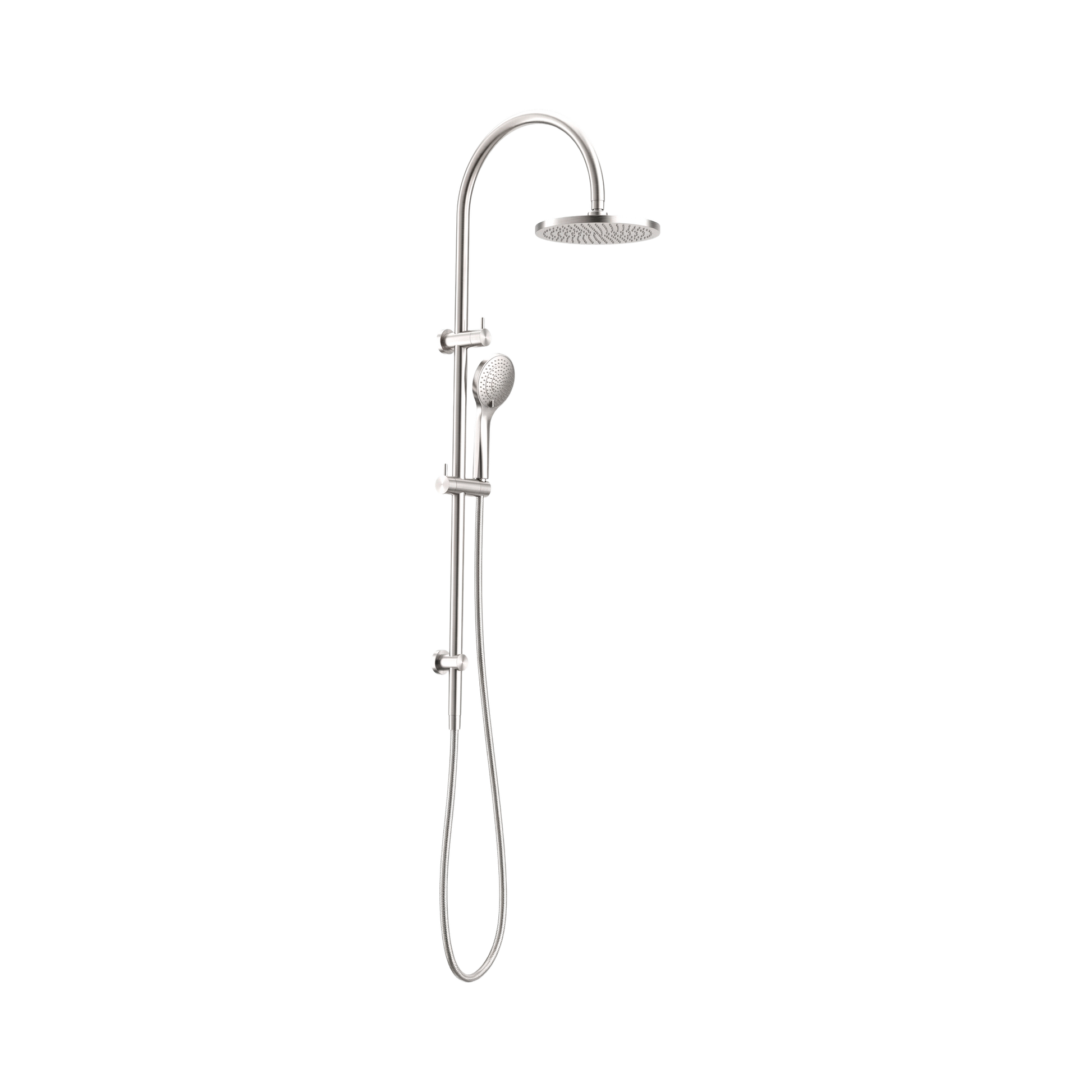 Nero Mecca Twin Shower With Air Shower, Brushed Nickel