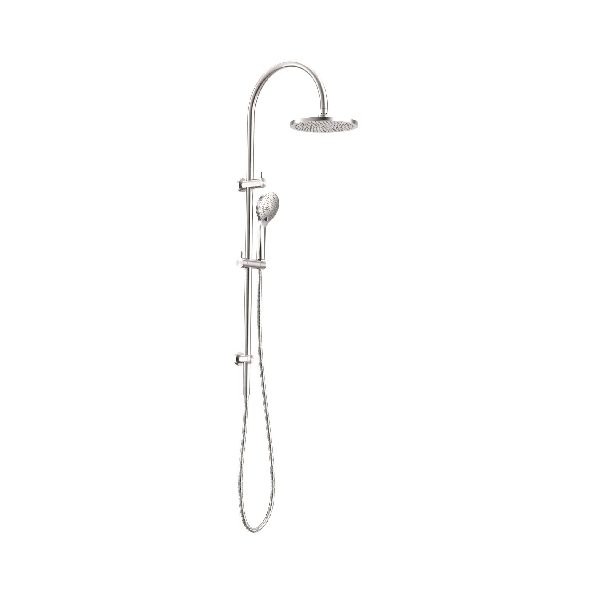 Nero Mecca Twin Shower With Air Shower, Brushed Nickel