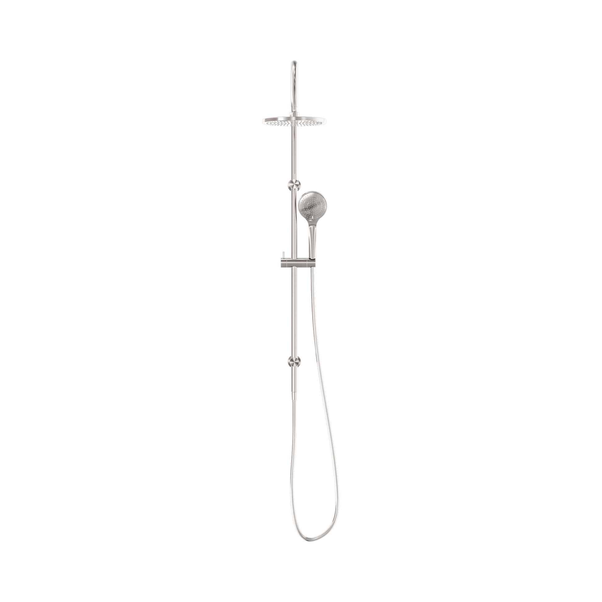 Nero Mecca Twin Shower With Air Shower, Brushed Nickel