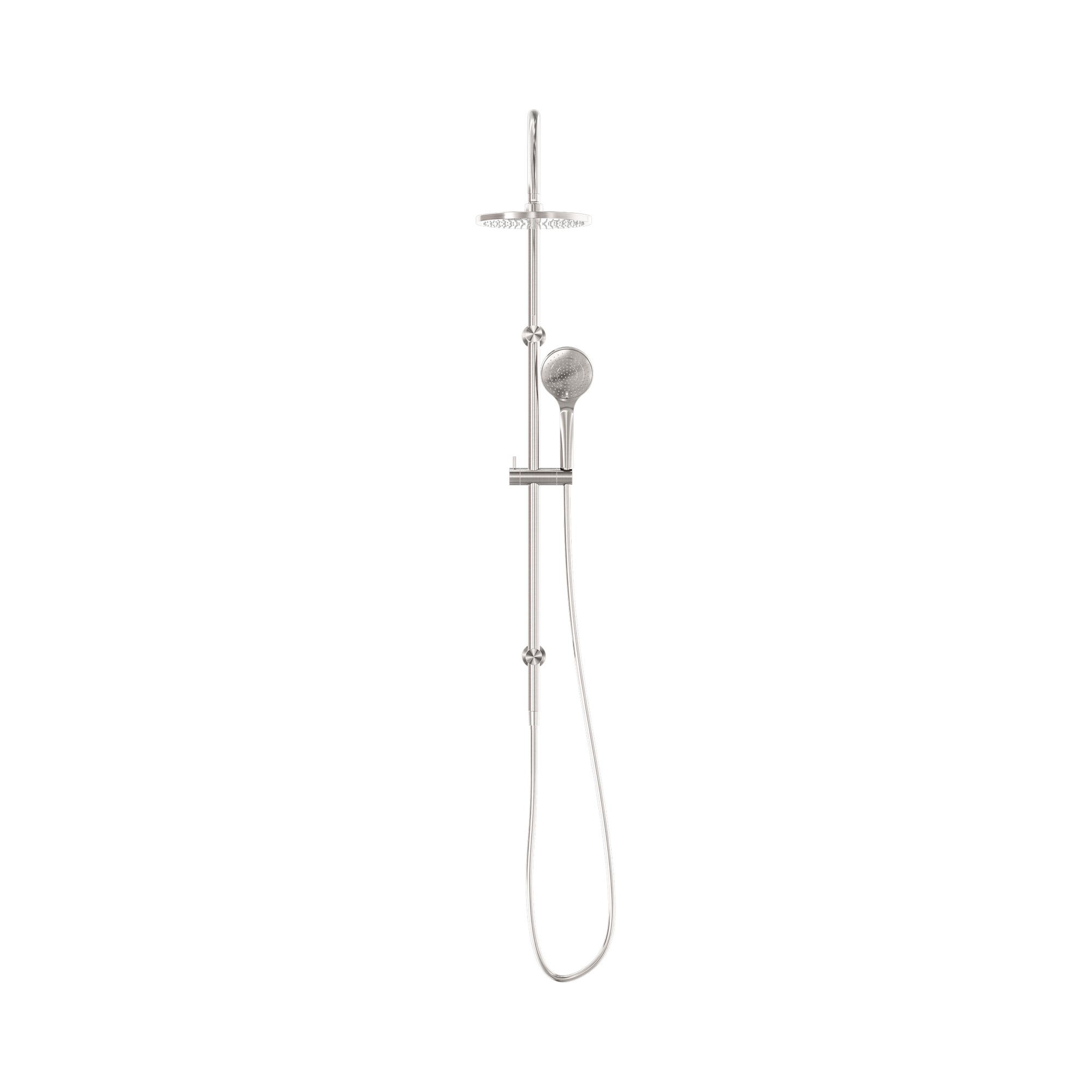 Nero Mecca Twin Shower With Air Shower, Brushed Nickel