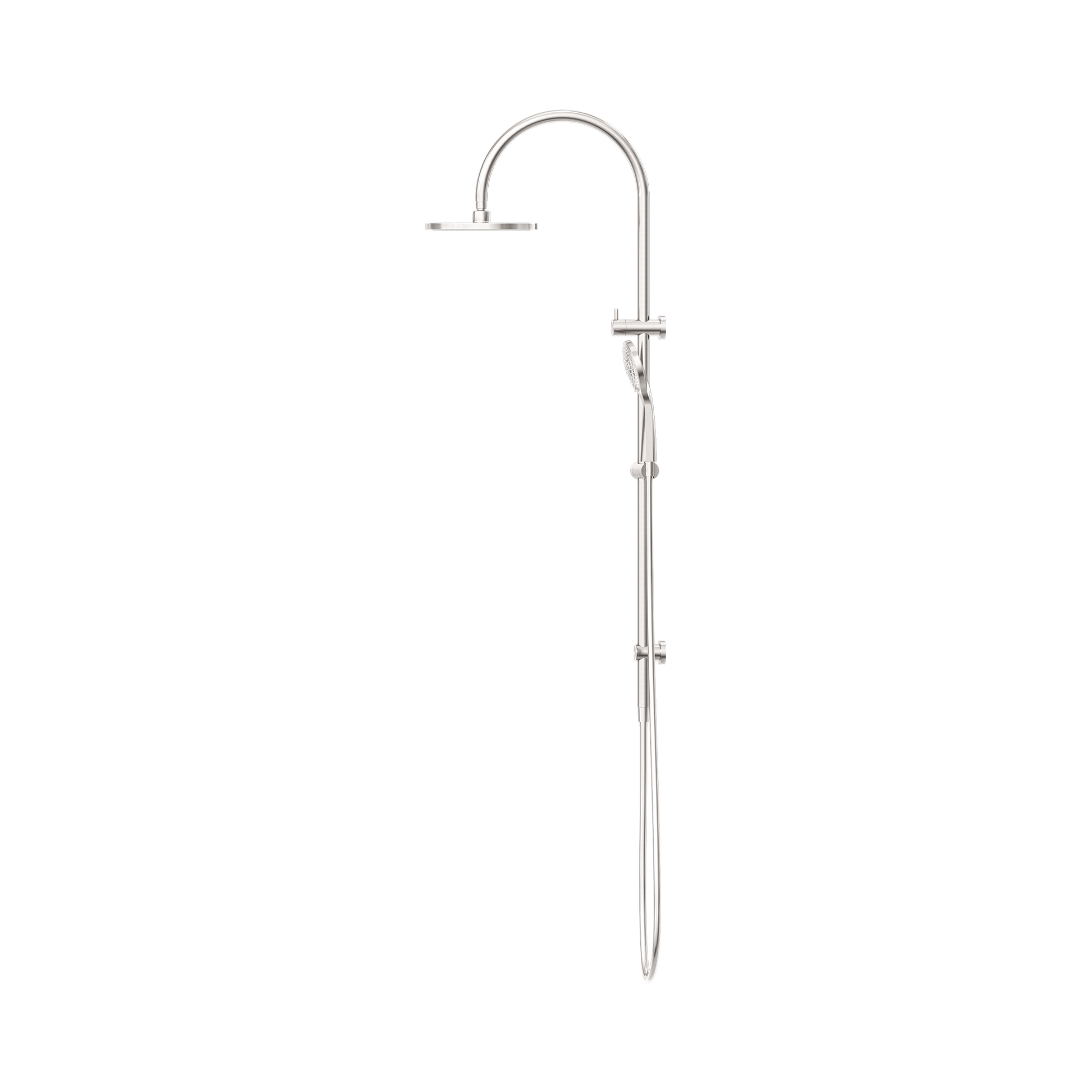 Nero Mecca Twin Shower With Air Shower, Brushed Nickel