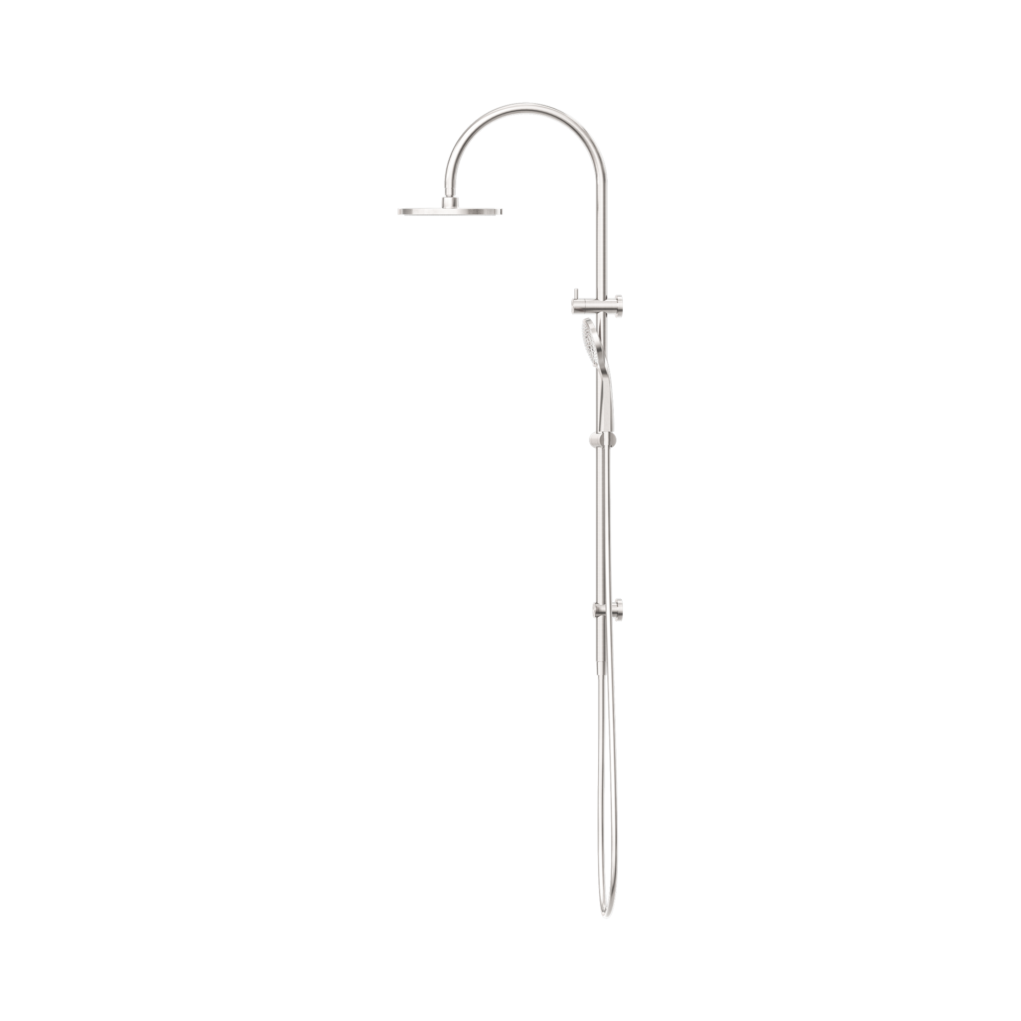 Nero Mecca Twin Shower With Air Shower, Brushed Nickel