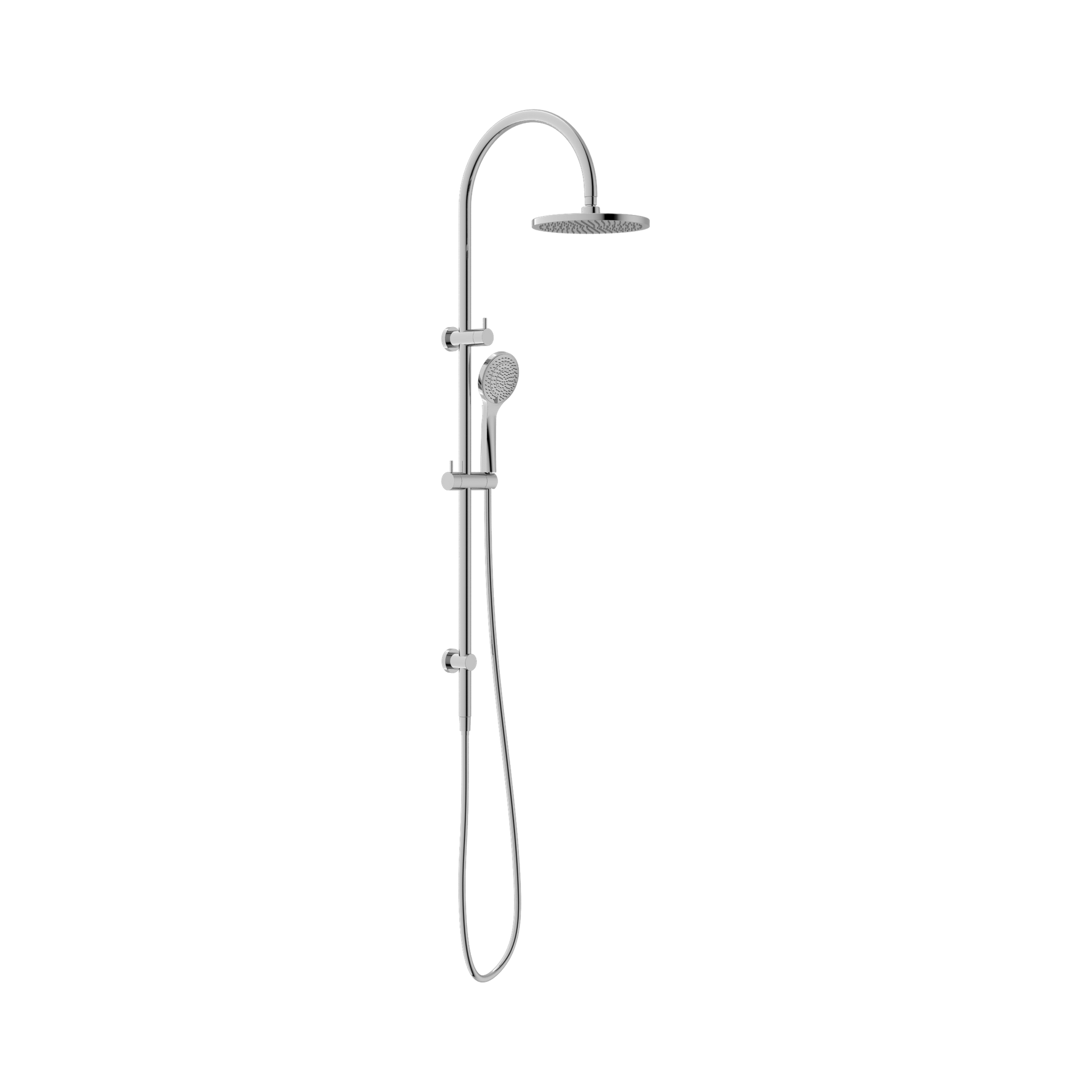 Nero Mecca Twin Shower With Air Shower, Chrome