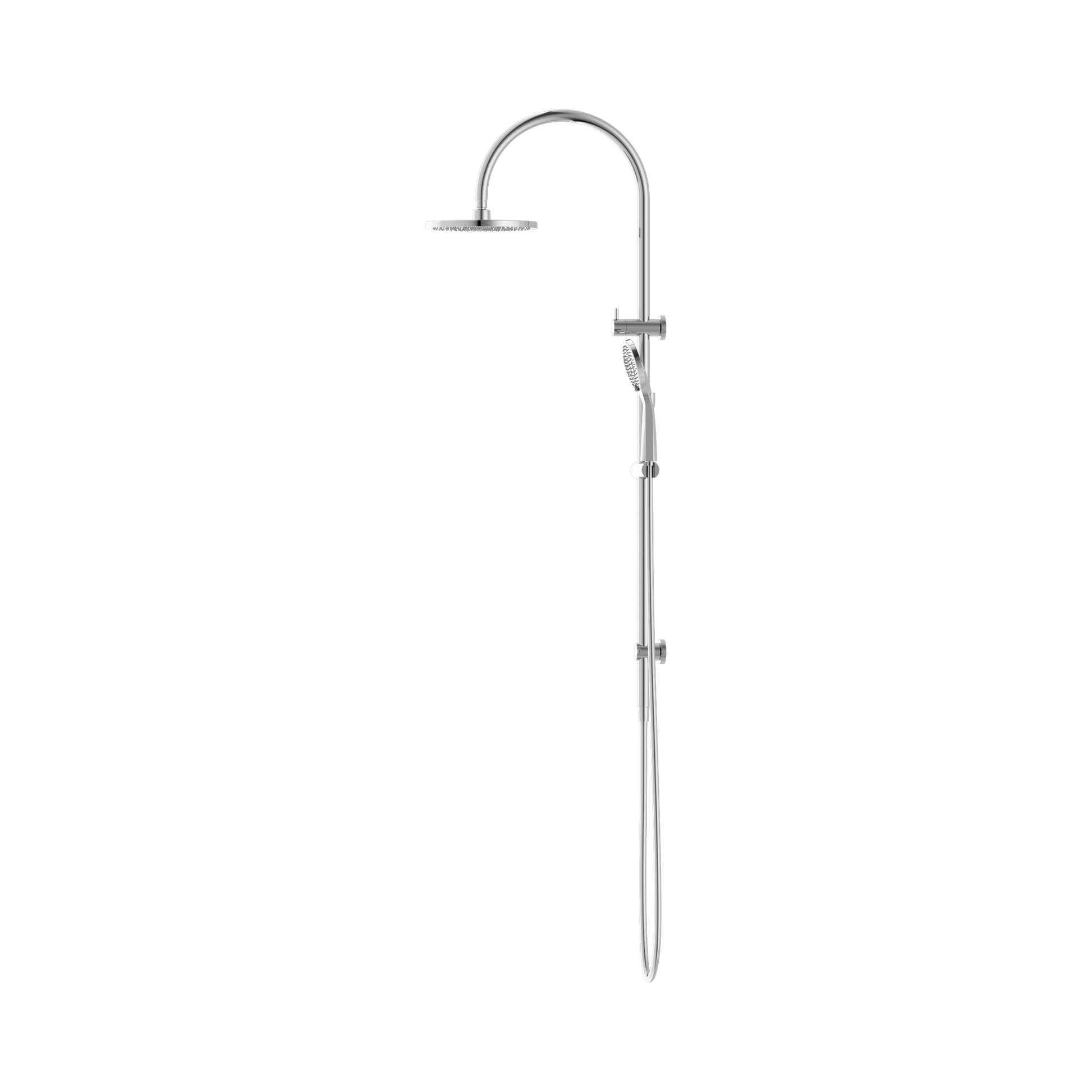 Nero Mecca Twin Shower With Air Shower, Chrome