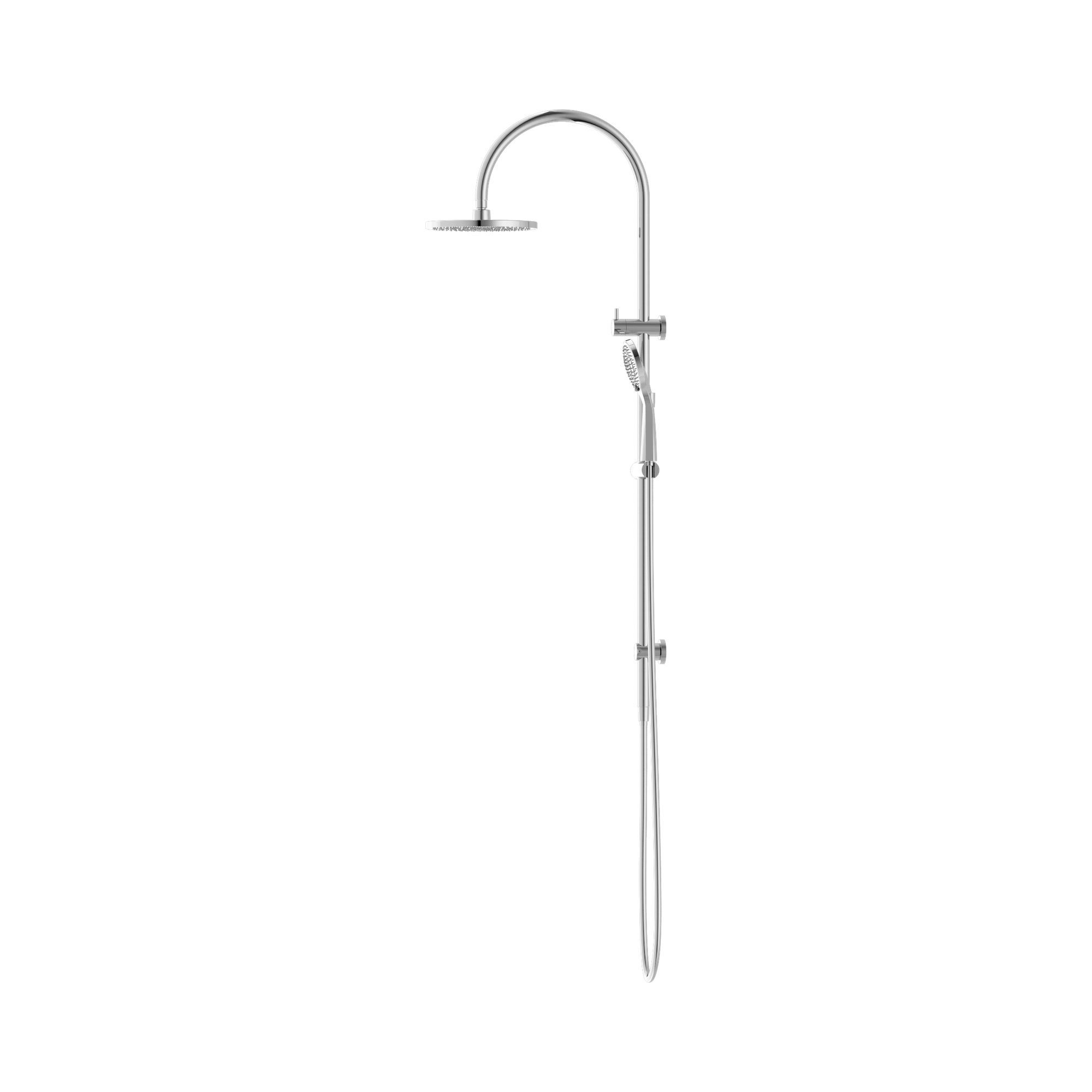 Nero Mecca Twin Shower With Air Shower, Chrome