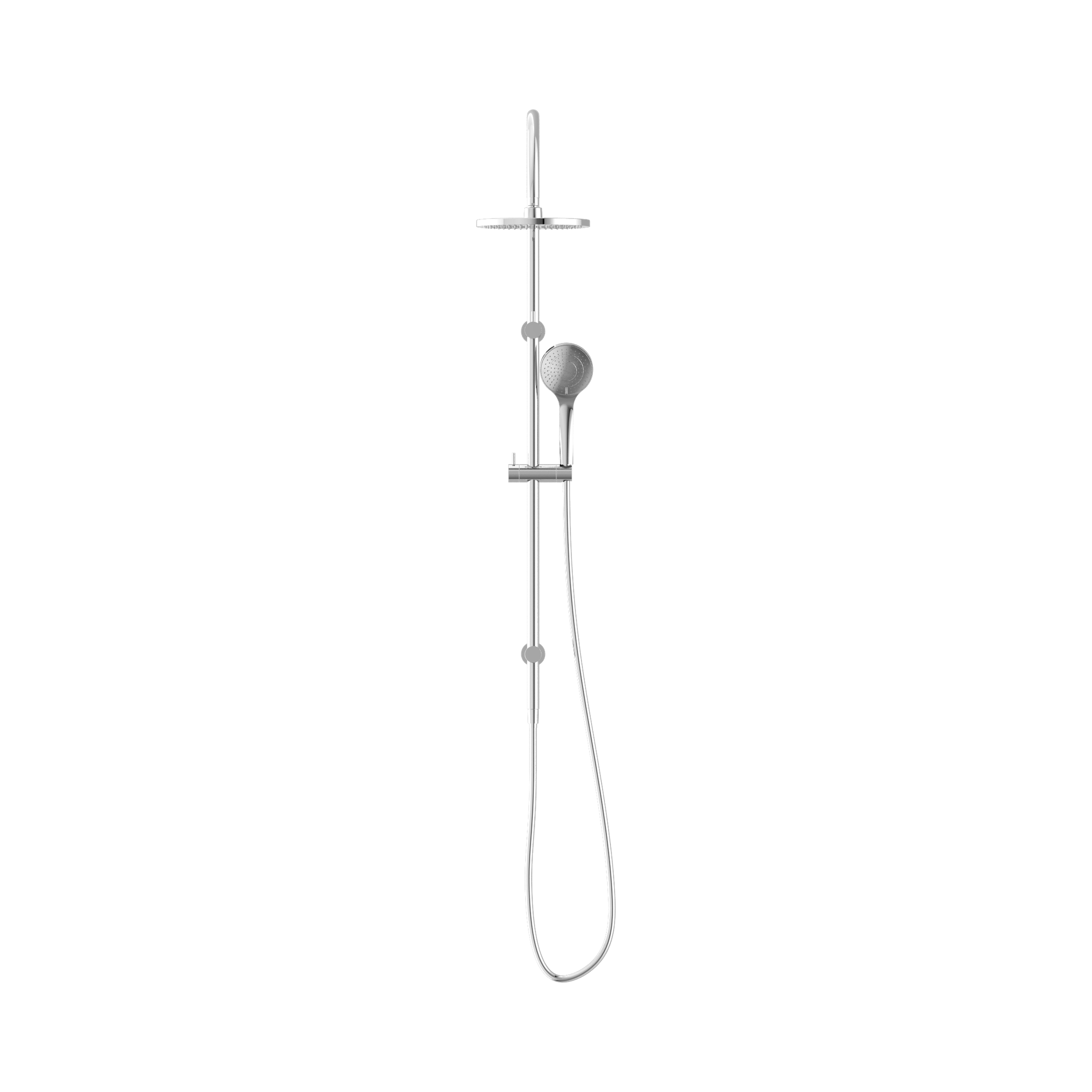 Nero Mecca Twin Shower With Air Shower, Chrome