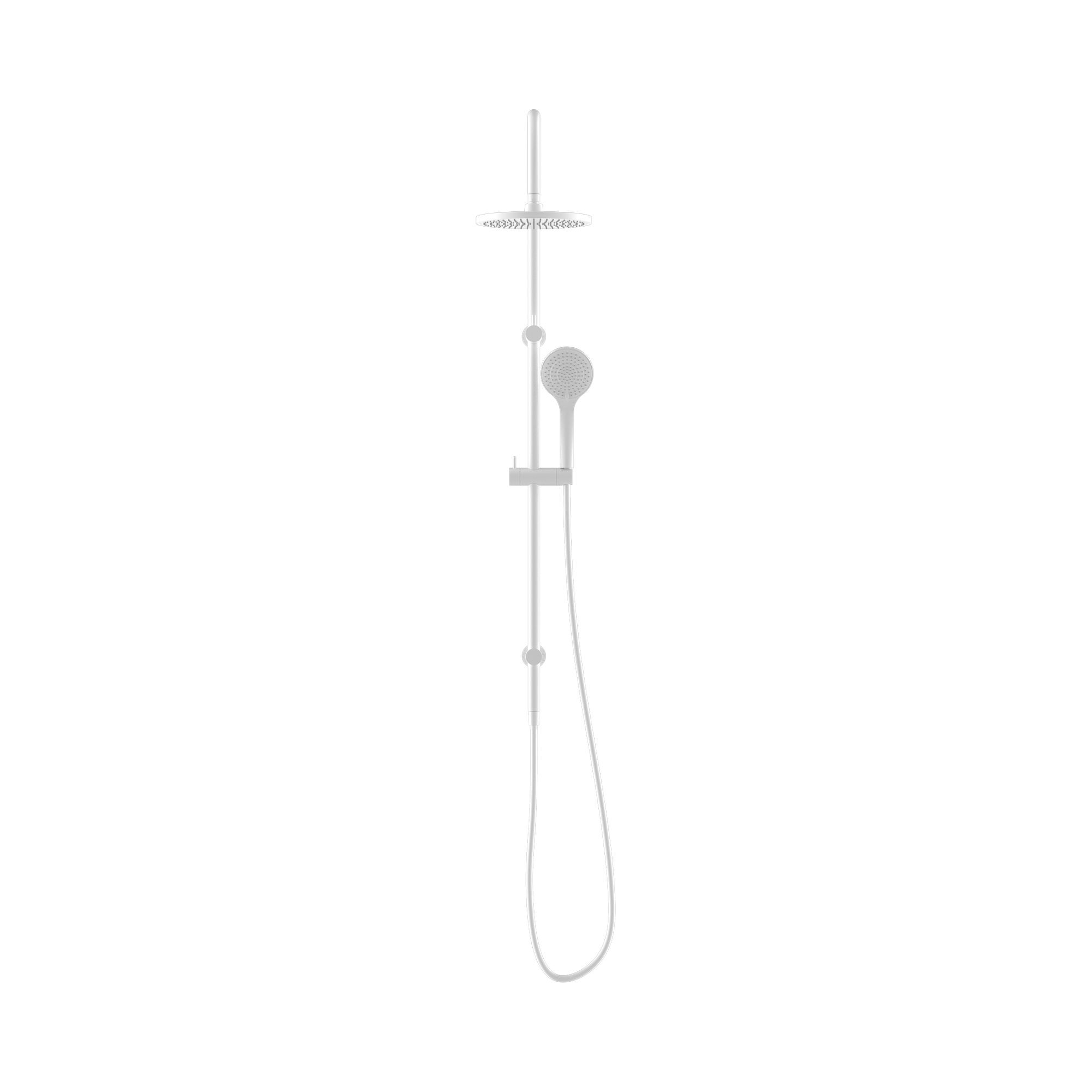 Nero Mecca Twin Shower With Air Shower, Matte White
