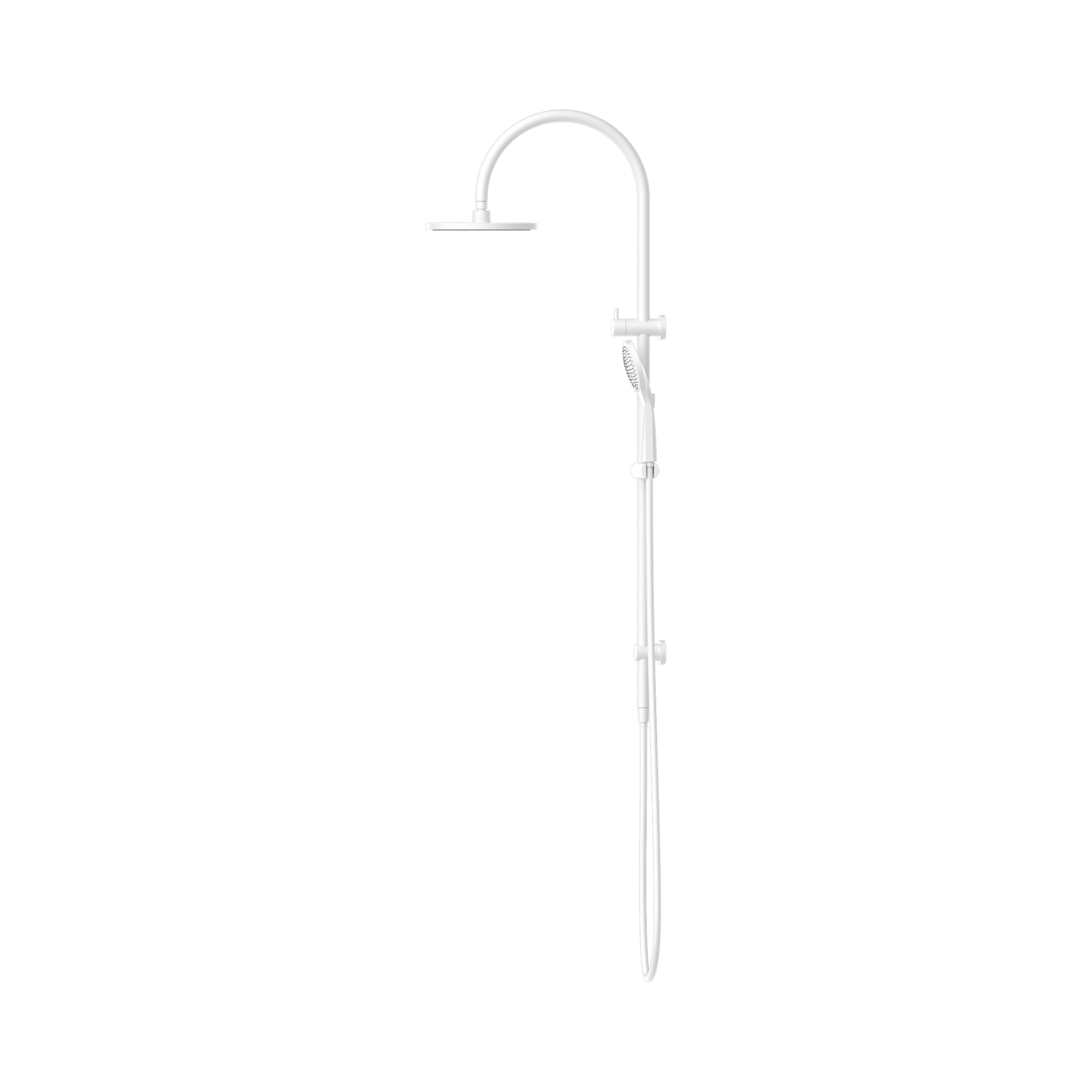 Nero Mecca Twin Shower With Air Shower, Matte White