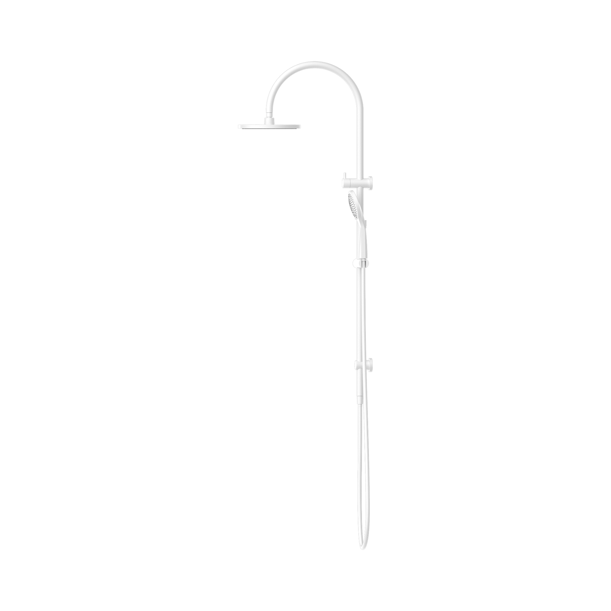 Nero Mecca Twin Shower With Air Shower, Matte White