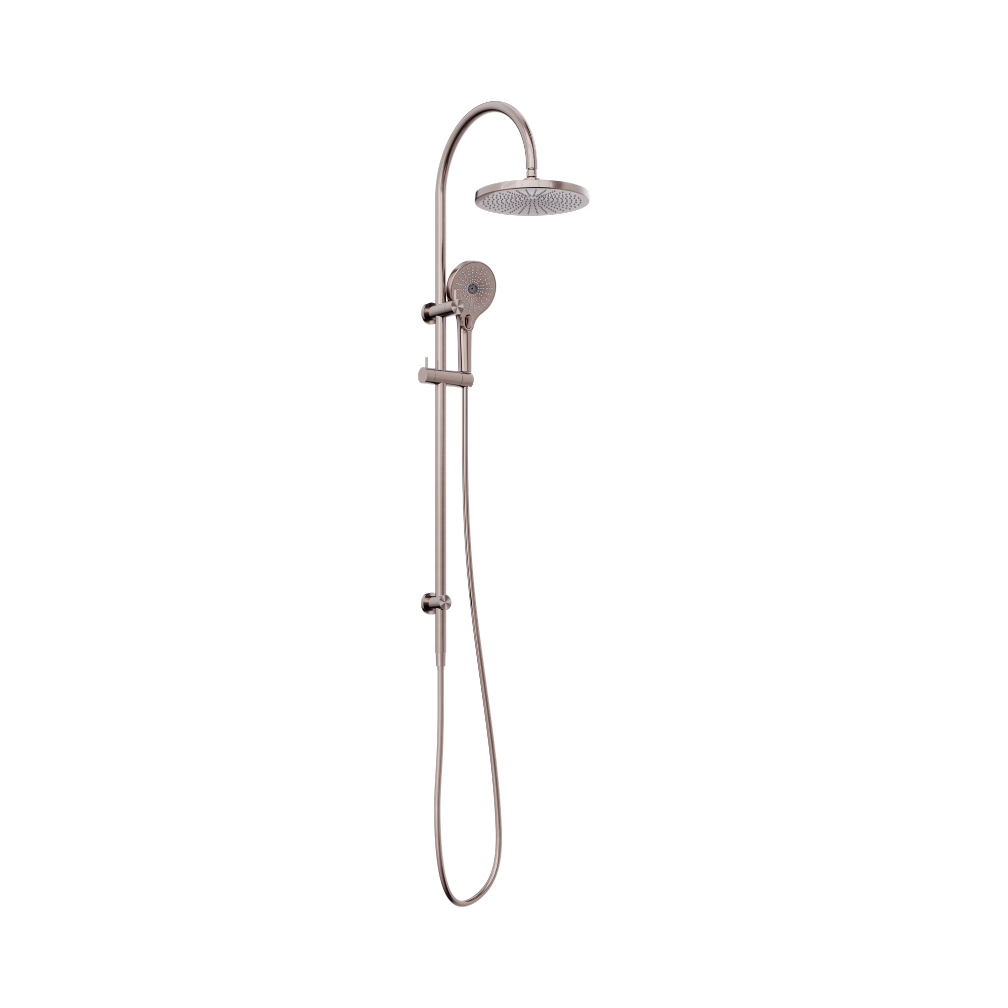 Nero Mecca Twin Shower, Brushed Bronze