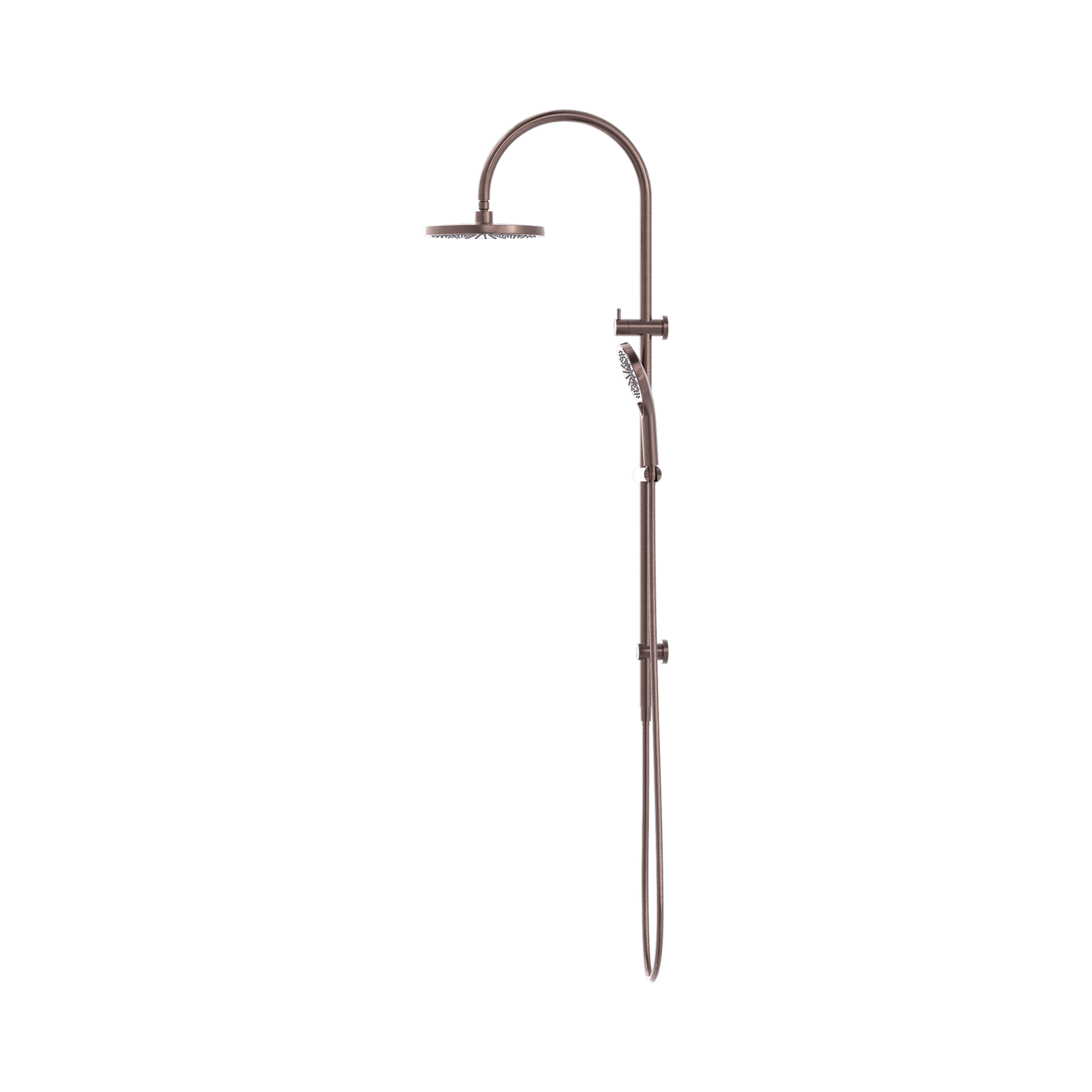 Nero Mecca Twin Shower, Brushed Bronze