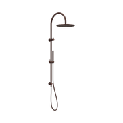 Nero Mecca Twin Shower With Slim Hand Shower, Rome Bronze