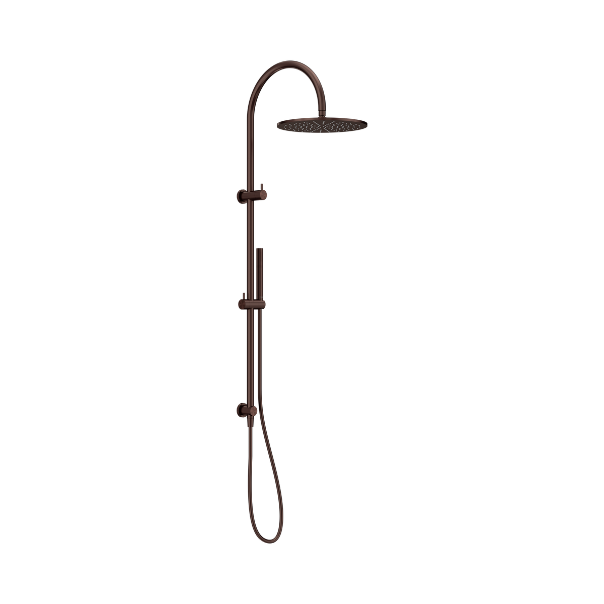 Nero Mecca Twin Shower With Slim Hand Shower, Rome Bronze