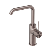 Nero Mecca Swivel Basin Mixer Square Spout, Brushed Bronze