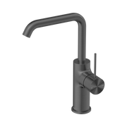 Nero Mecca Swivel Basin Mixer Square Spout, Gun Metal