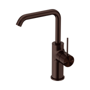 Nero Mecca Swivel Basin Mixer Square Spout, Rome Bronze