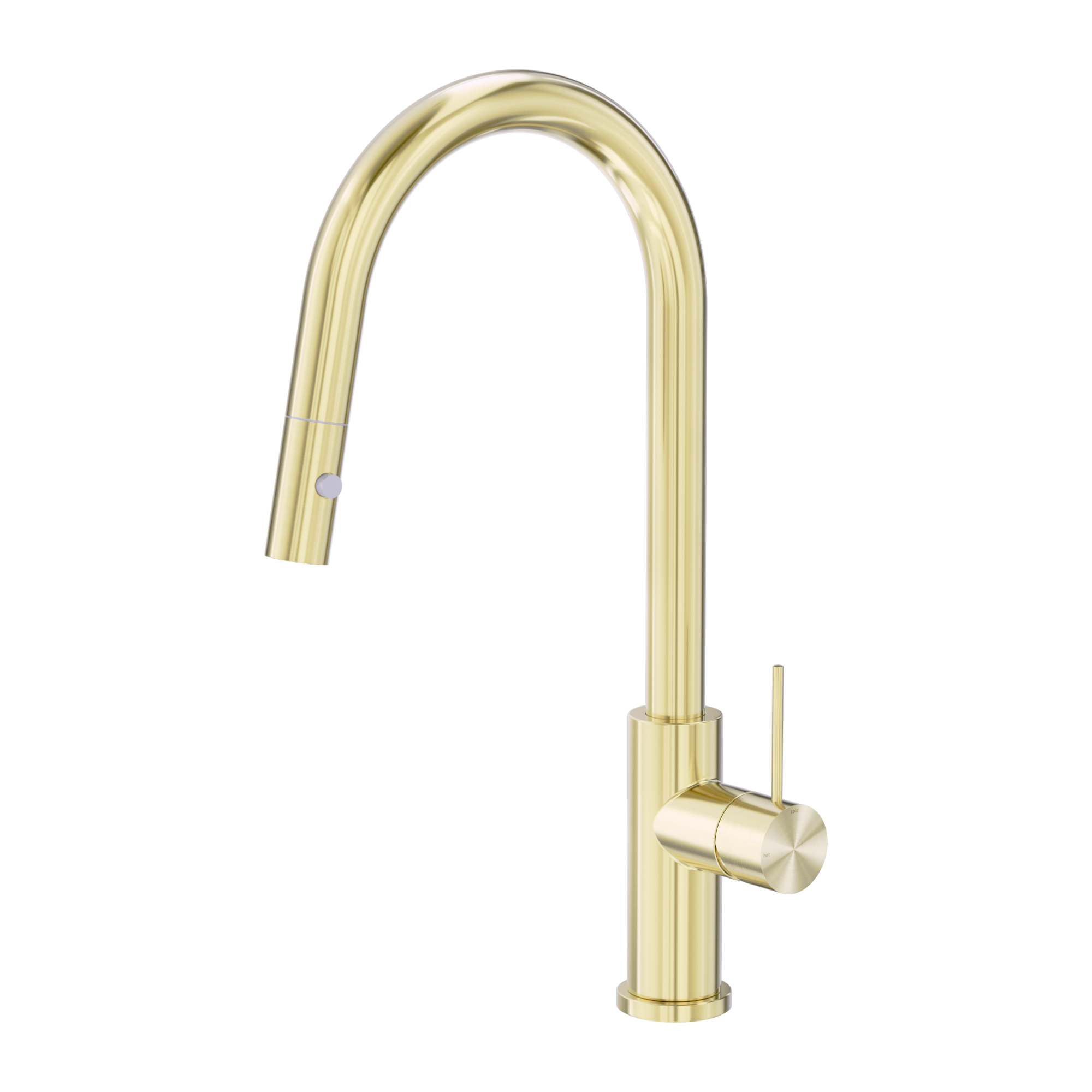 Nero Mecca Pull Out Sink Mixer With Vegie Spray Function, Brushed Gold