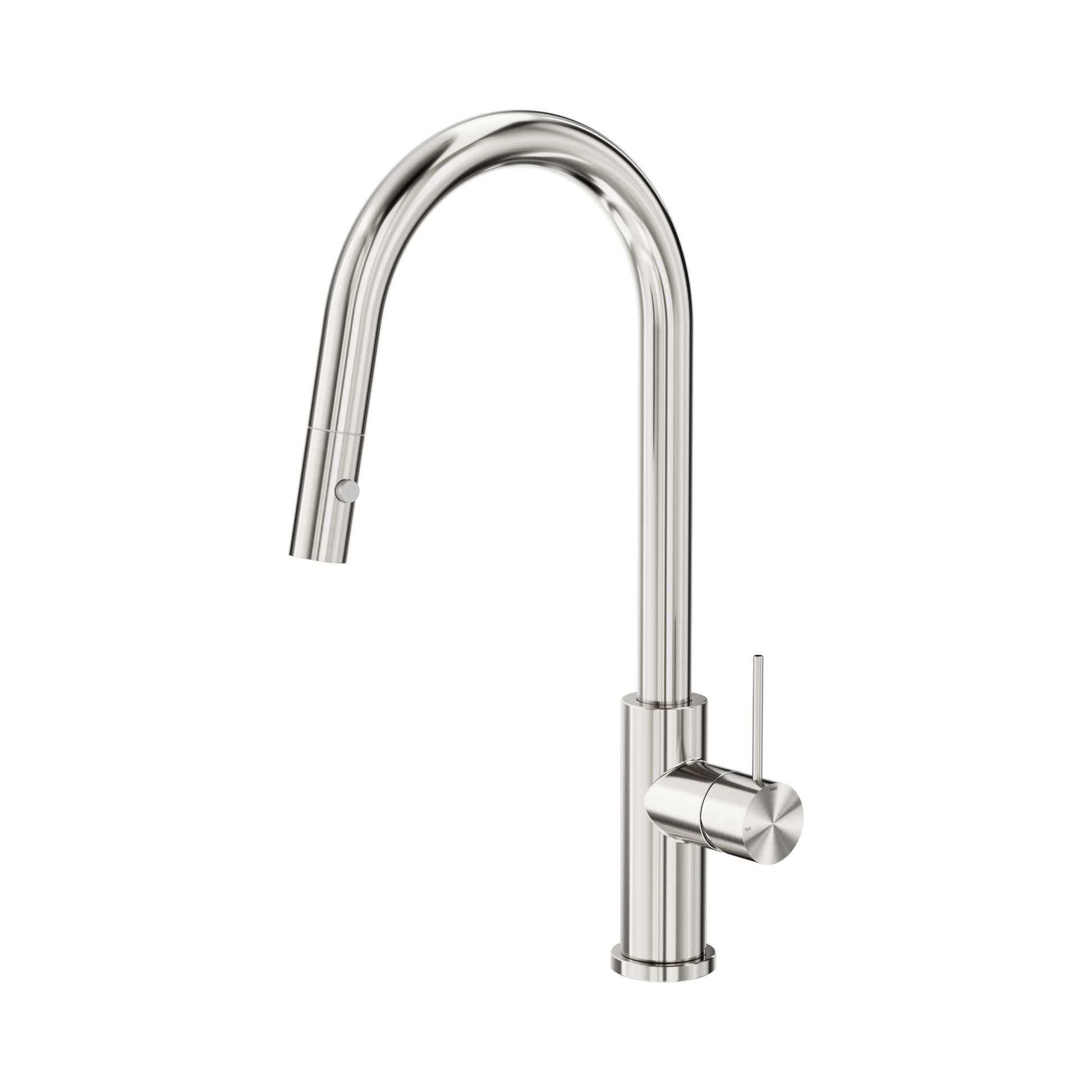 Nero Mecca Pull Out Sink Mixer With Vegie Spray Function, Brushed Nickel