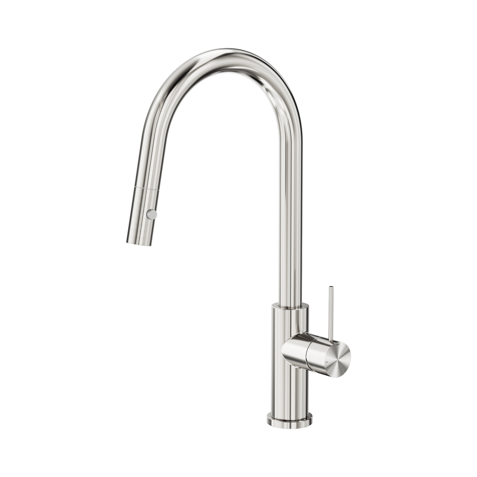 Nero Mecca Pull Out Sink Mixer With Vegie Spray Function, Brushed Nickel