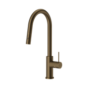 Nero Mecca Pull Out Sink Mixer With Vegie Spray Function, Tumbled Antique Brass