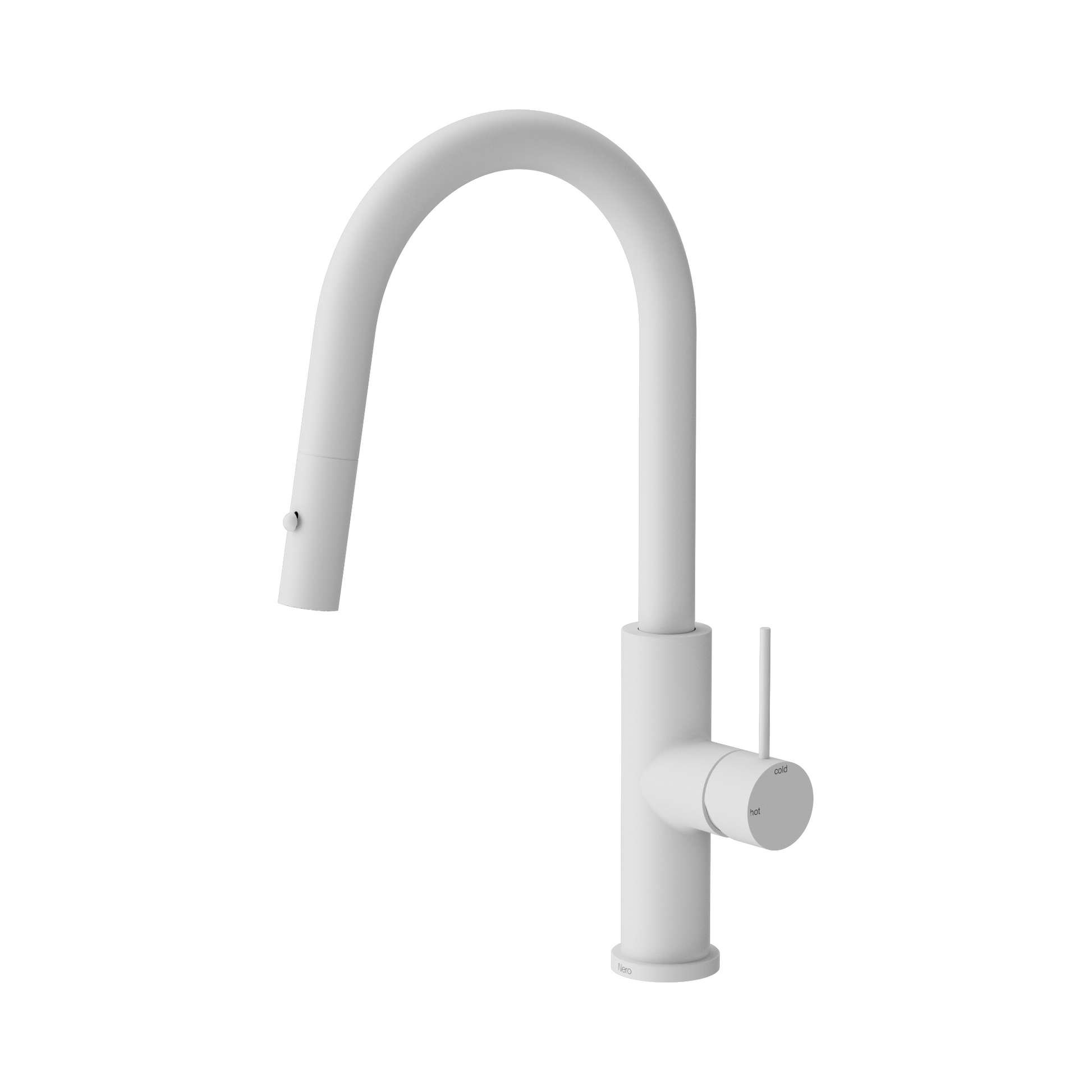 Nero Mecca Smart Sensor Pull Out Kitchen Mixer, Matte White