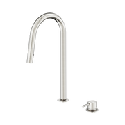 Nero Mecca Hob Mounted Pull Out Sink Mixer, Brushed Nickel